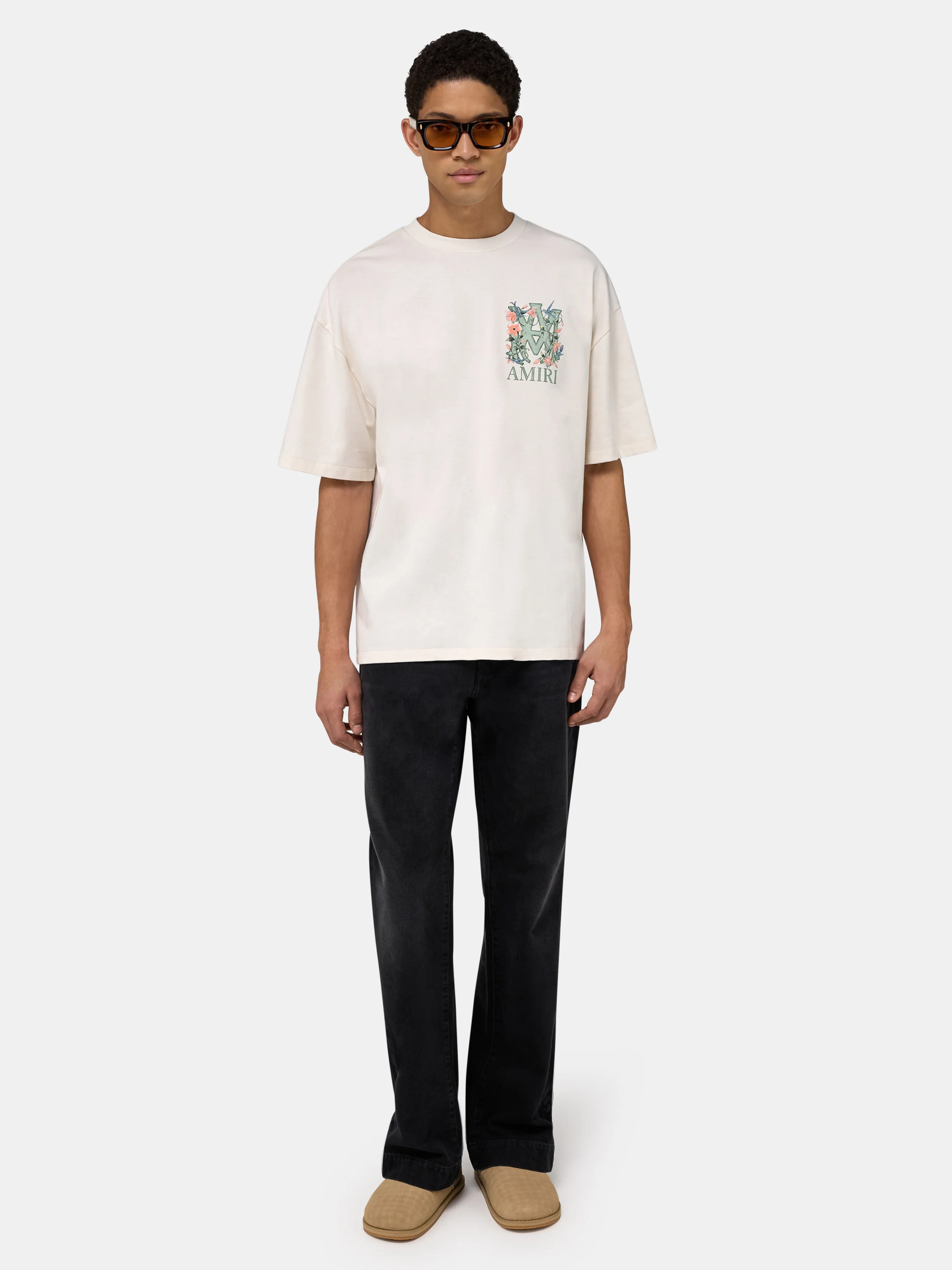 MA FLORAL OVERSIZED TEE - Ivory