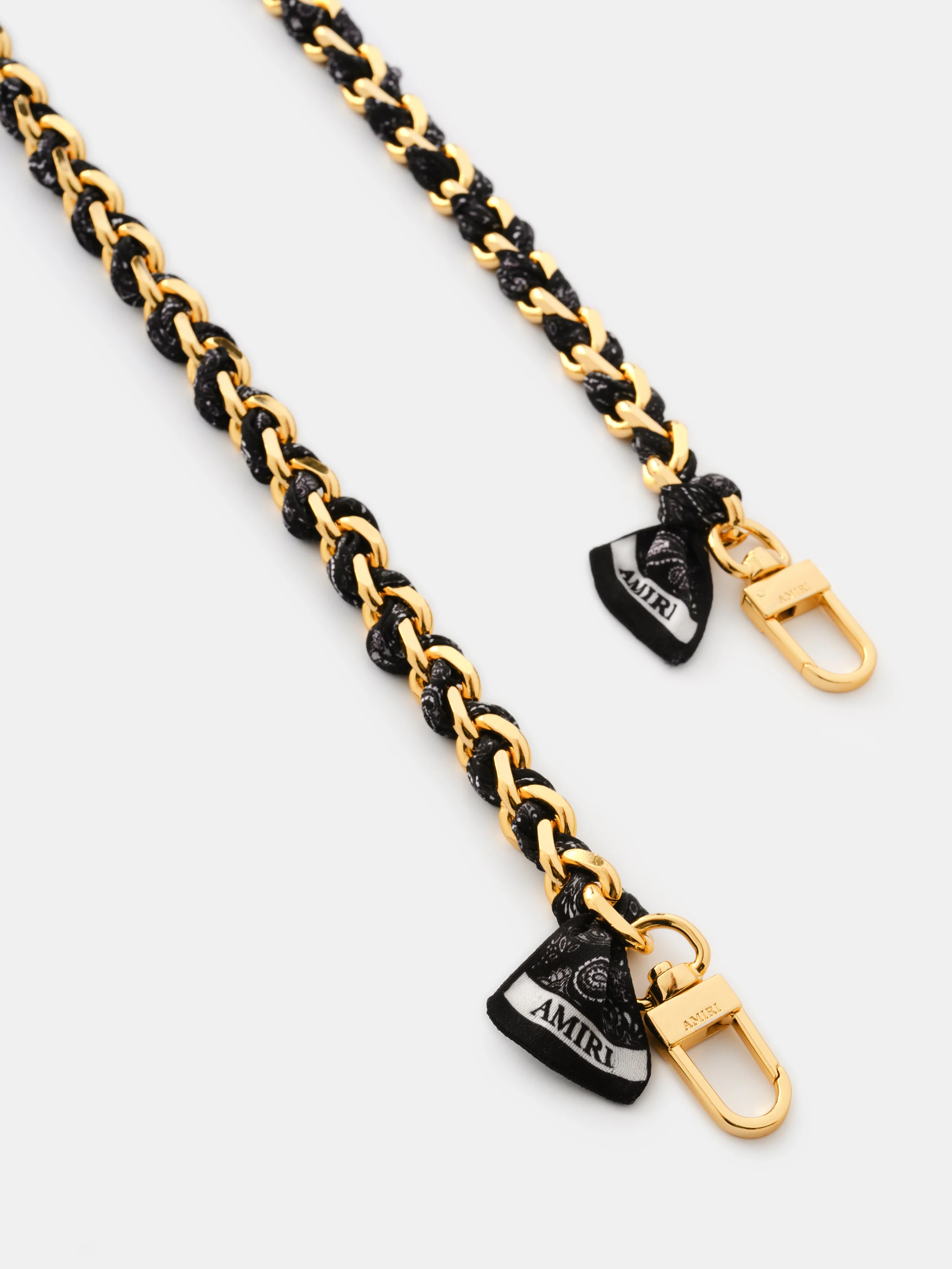 WOMENS - WOMEN'S BANDANA SILK CHAIN STRAP - Black Gold