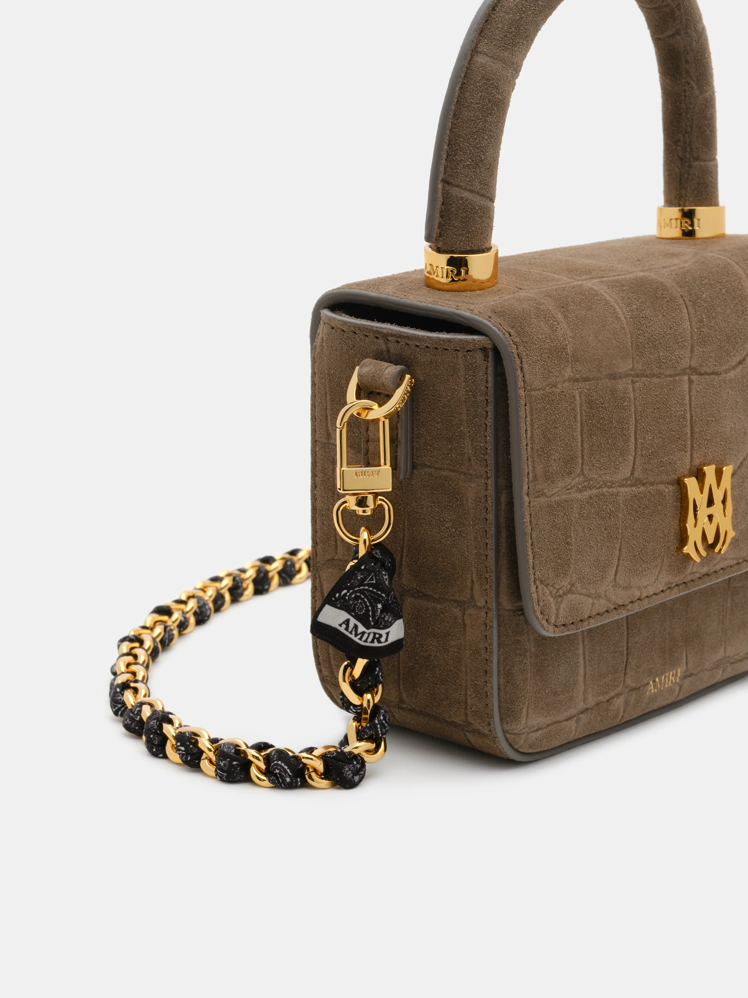 WOMENS - WOMEN'S BANDANA SILK CHAIN STRAP - Black Gold