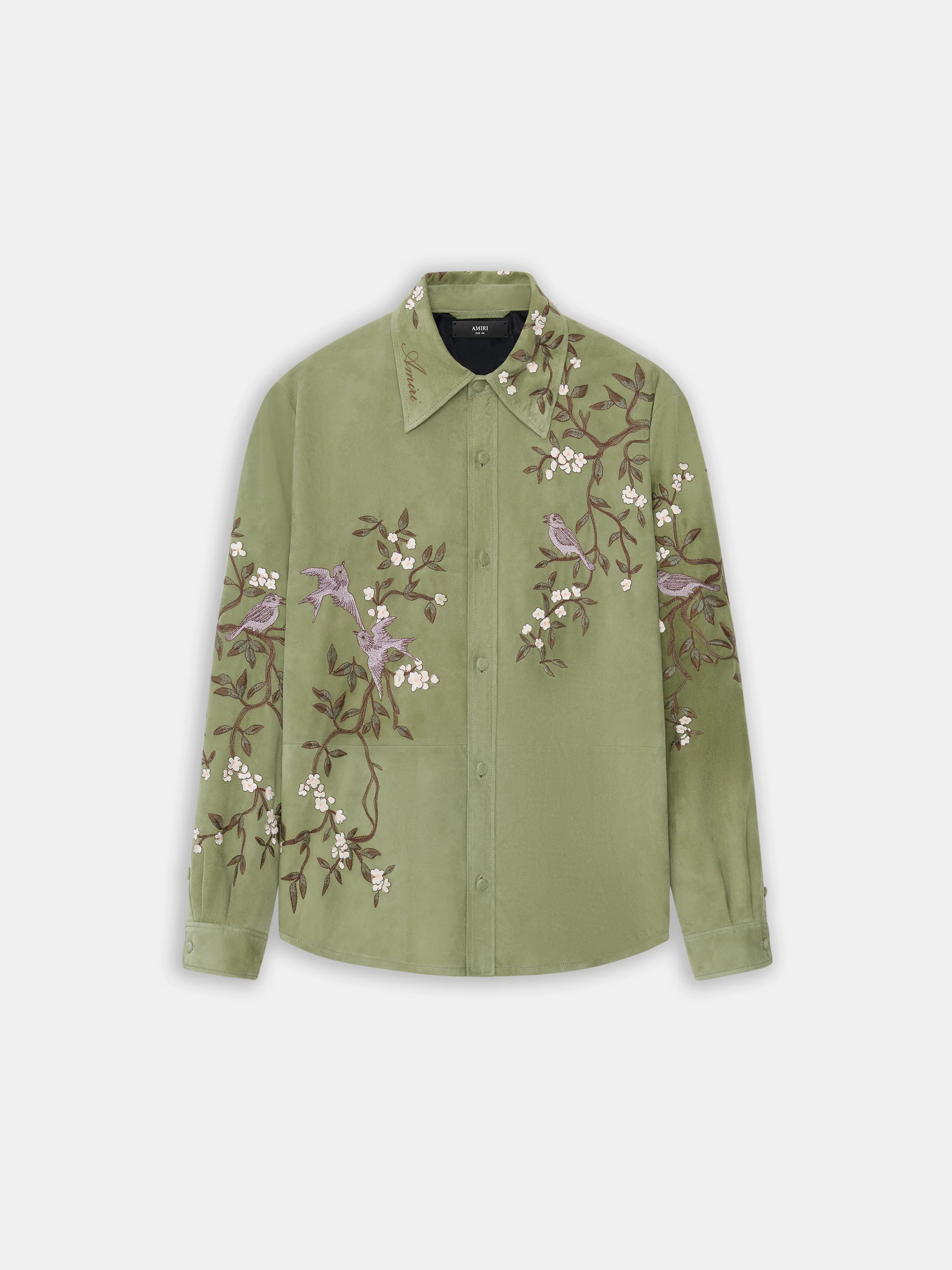 SUEDE SPARROW LONG SLEEVE SHIRT - Green Tea