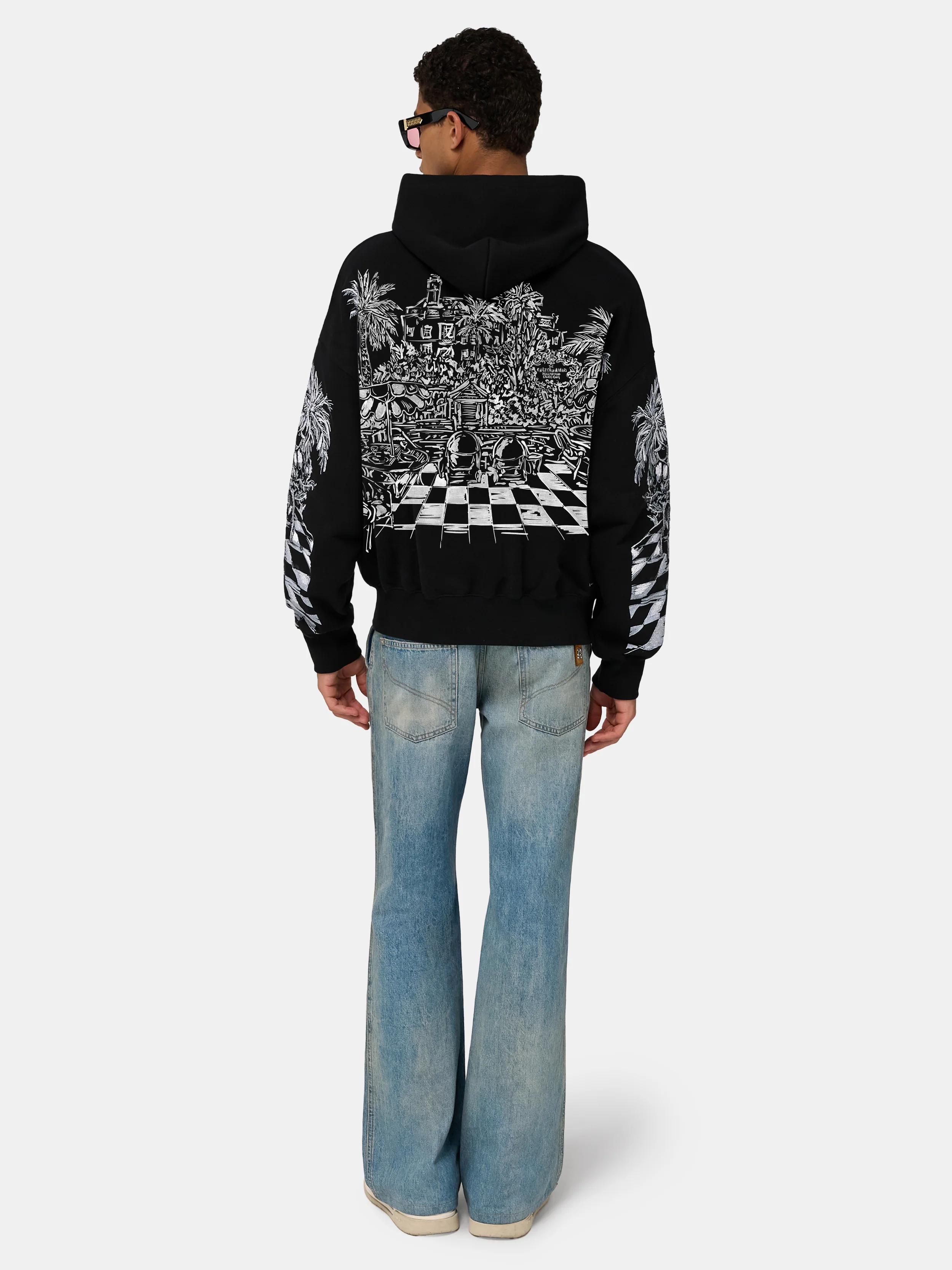 CHATEAU SKETCH ZIP HOODIE - Black