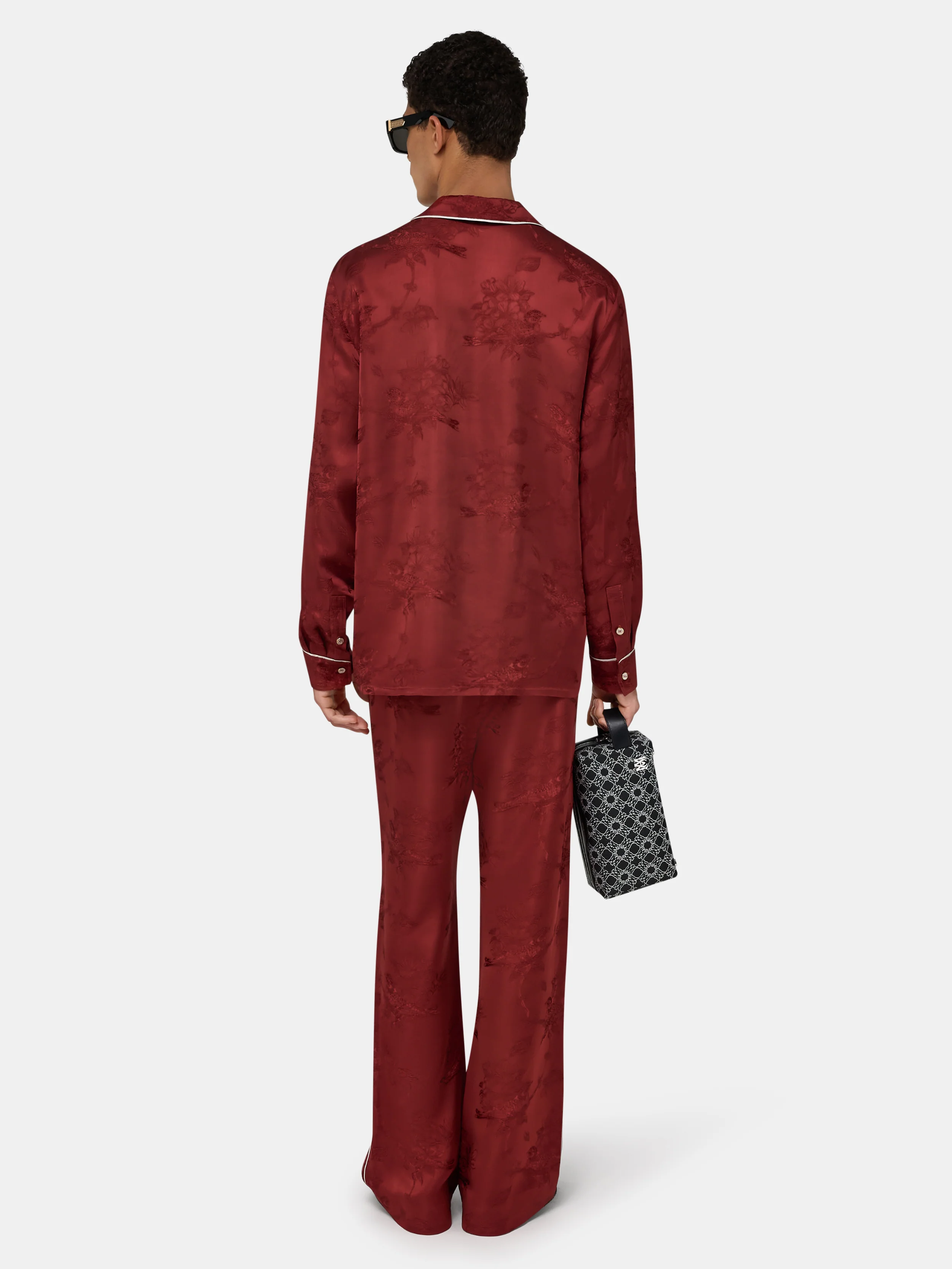 FLORAL JACQUARD PULL ON PANT - Terracotta