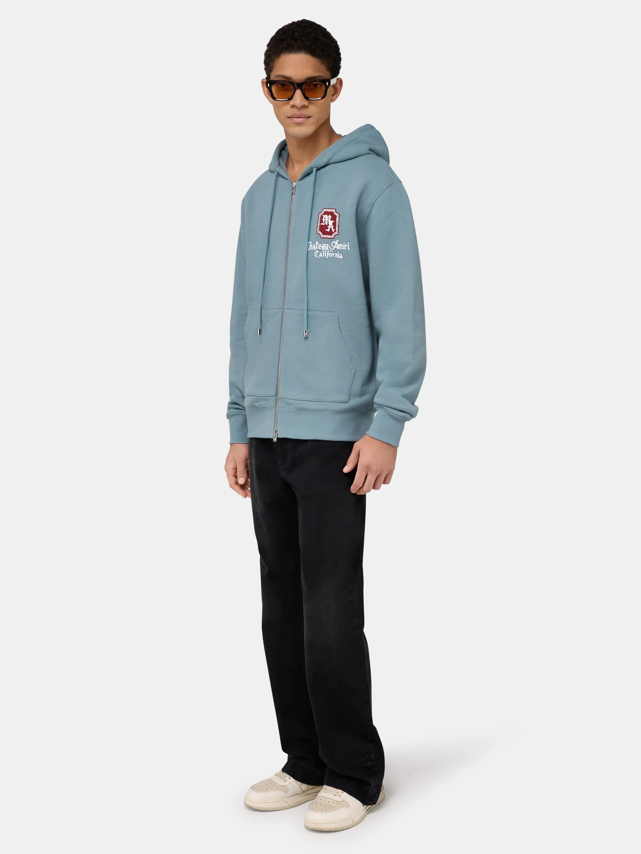 MA CHATEAU ZIP HOODIE - Steel