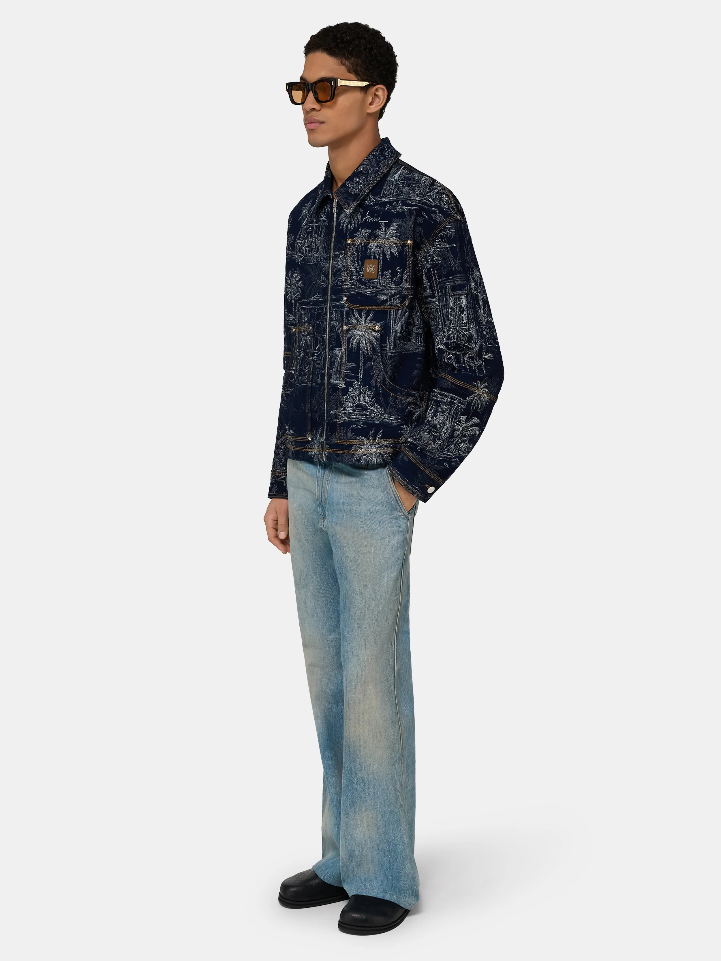 CHATEAU PALMS JACQUARD JACKET - Indigo