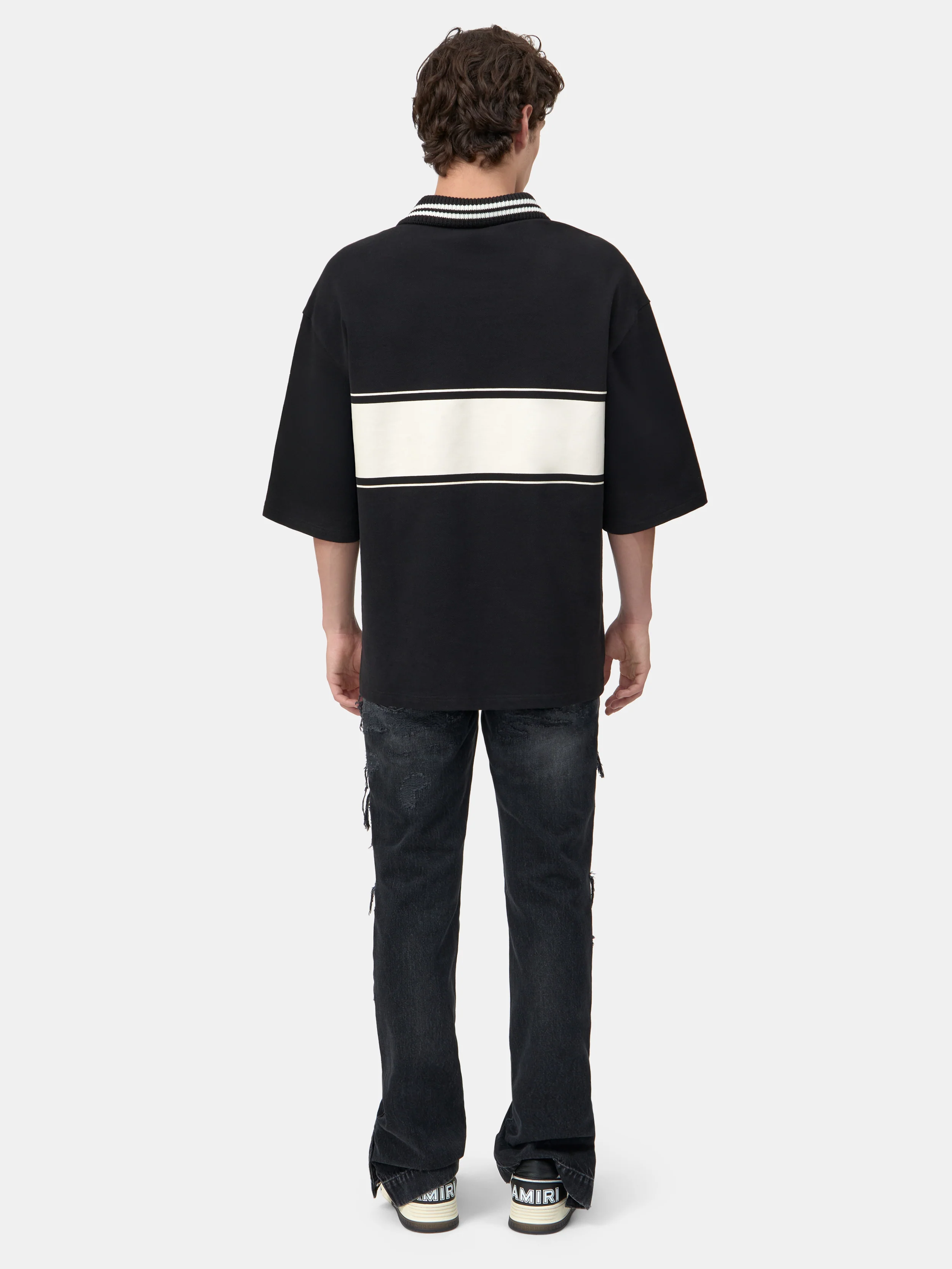 AMIRI SPORT OVERSIZED POLO - Black