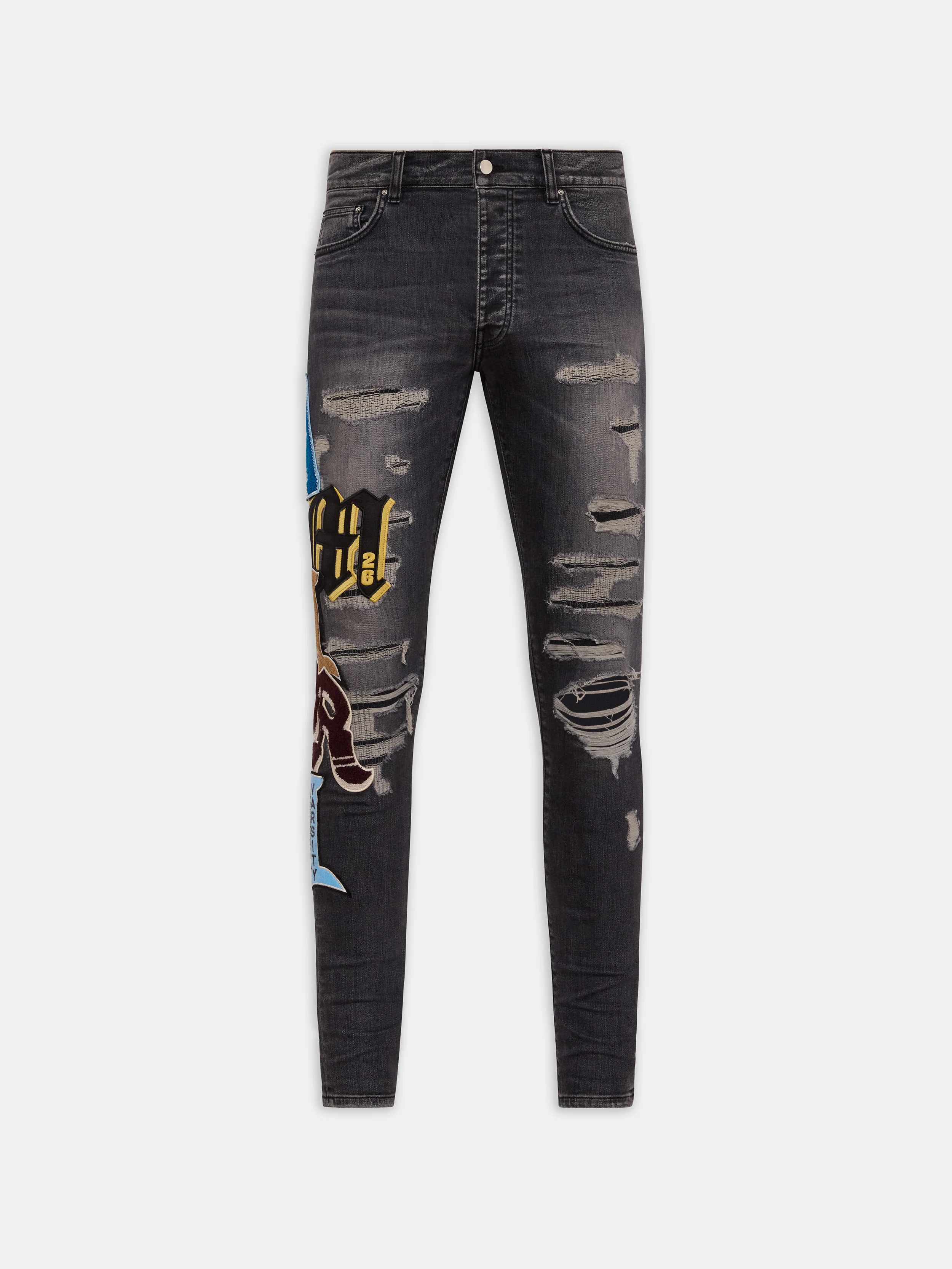 4229-varsity-patch-skinny-jean-black-sand-1.webp VARSITY PATCH SKINNY JEAN - Black Sand
