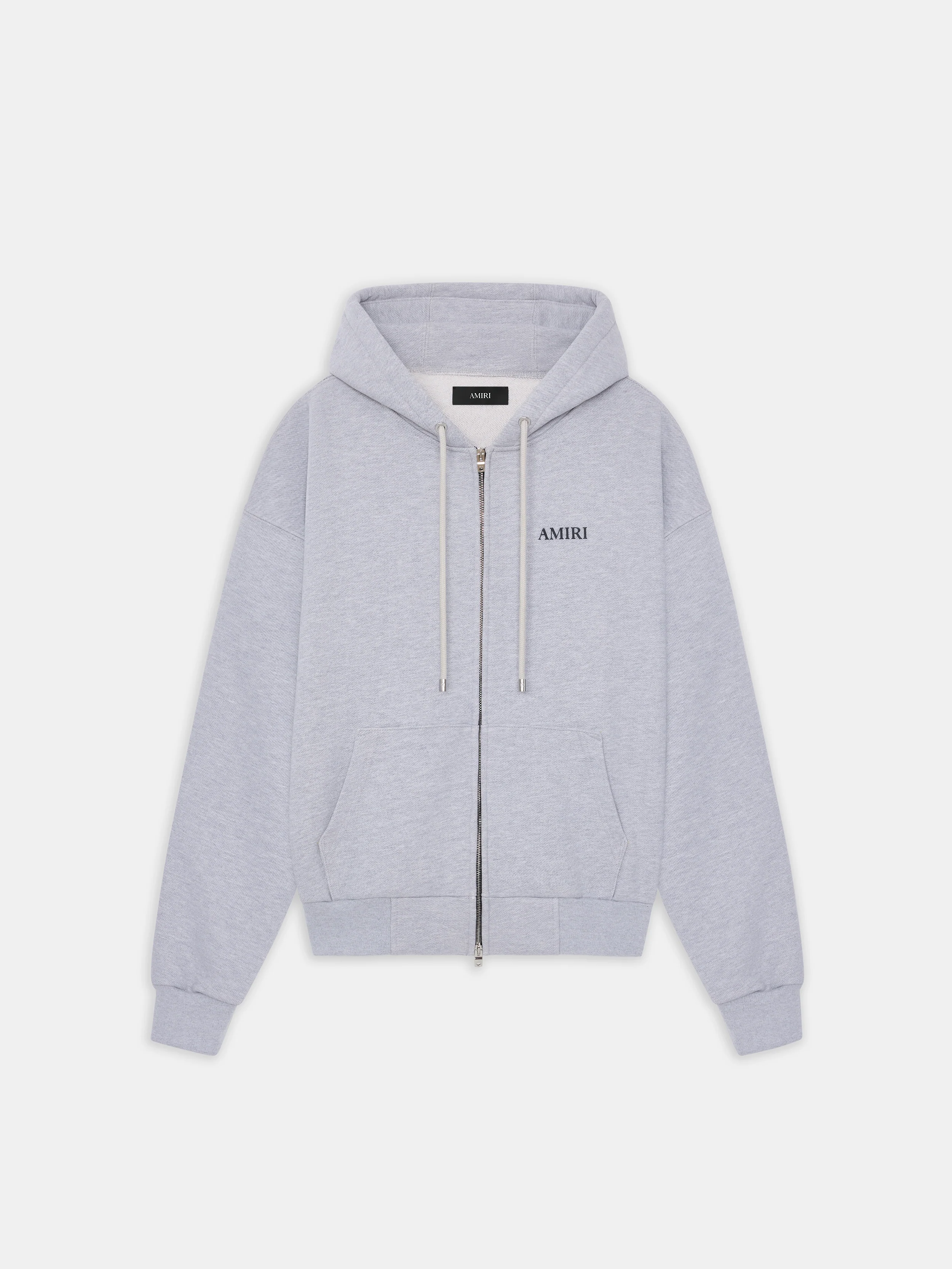 RELAXED ZIP UP HOODIE - HEATHER GREY