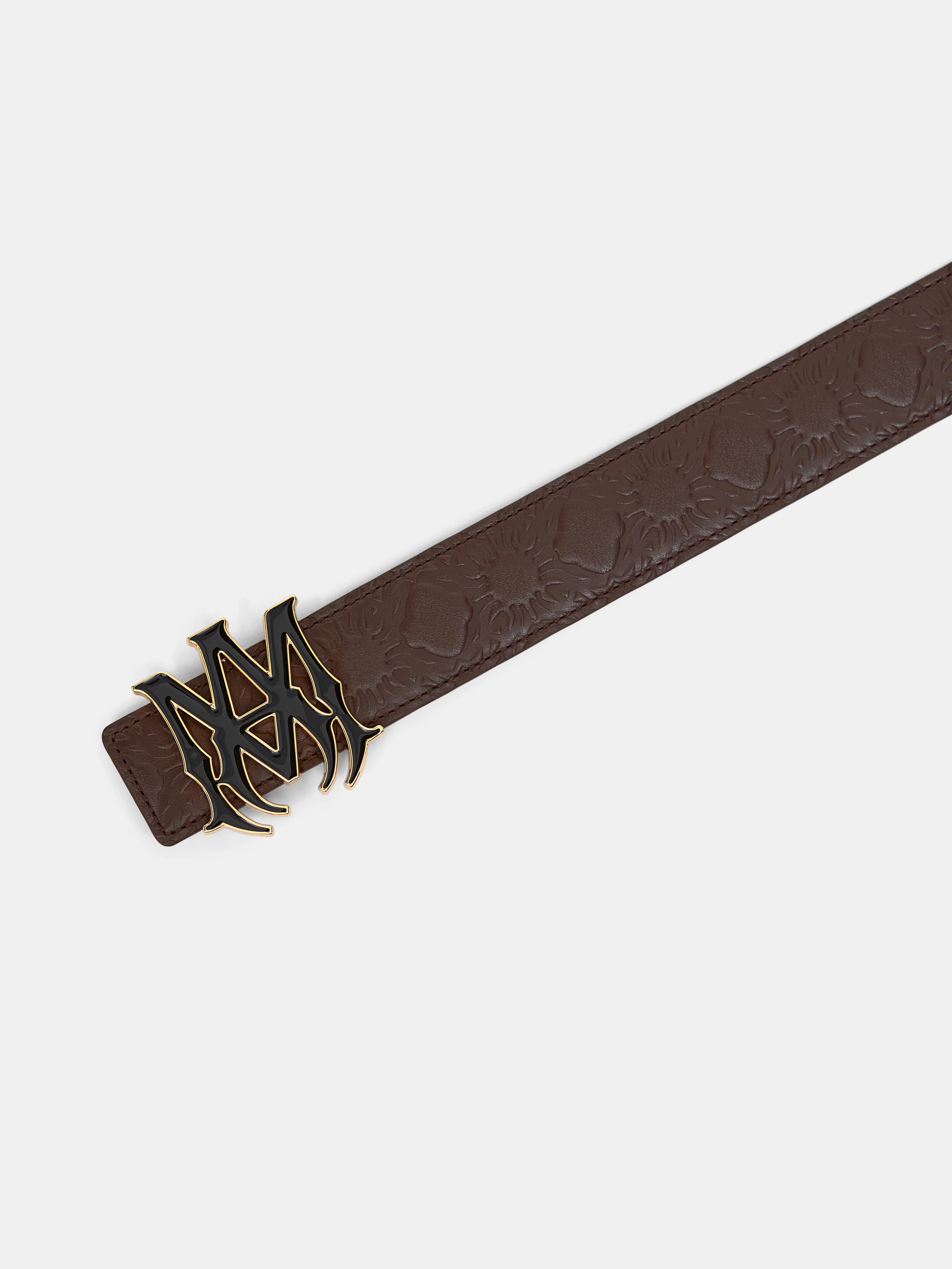 MA QUAD LEATHER 4CM BELT - Dark Brown