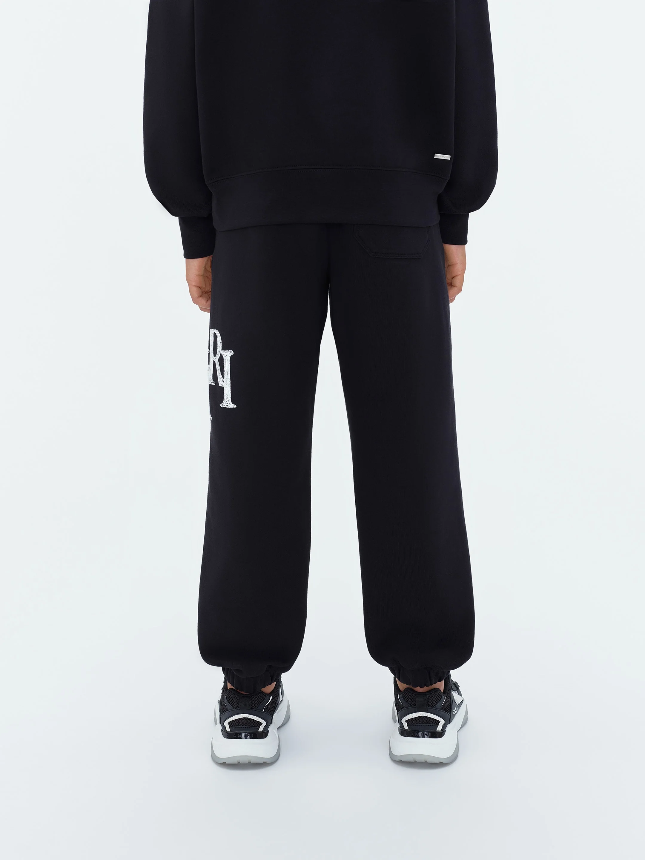 KIDS - AMIRI STAGGERED SCRIBBLE SWEATPANT - Black