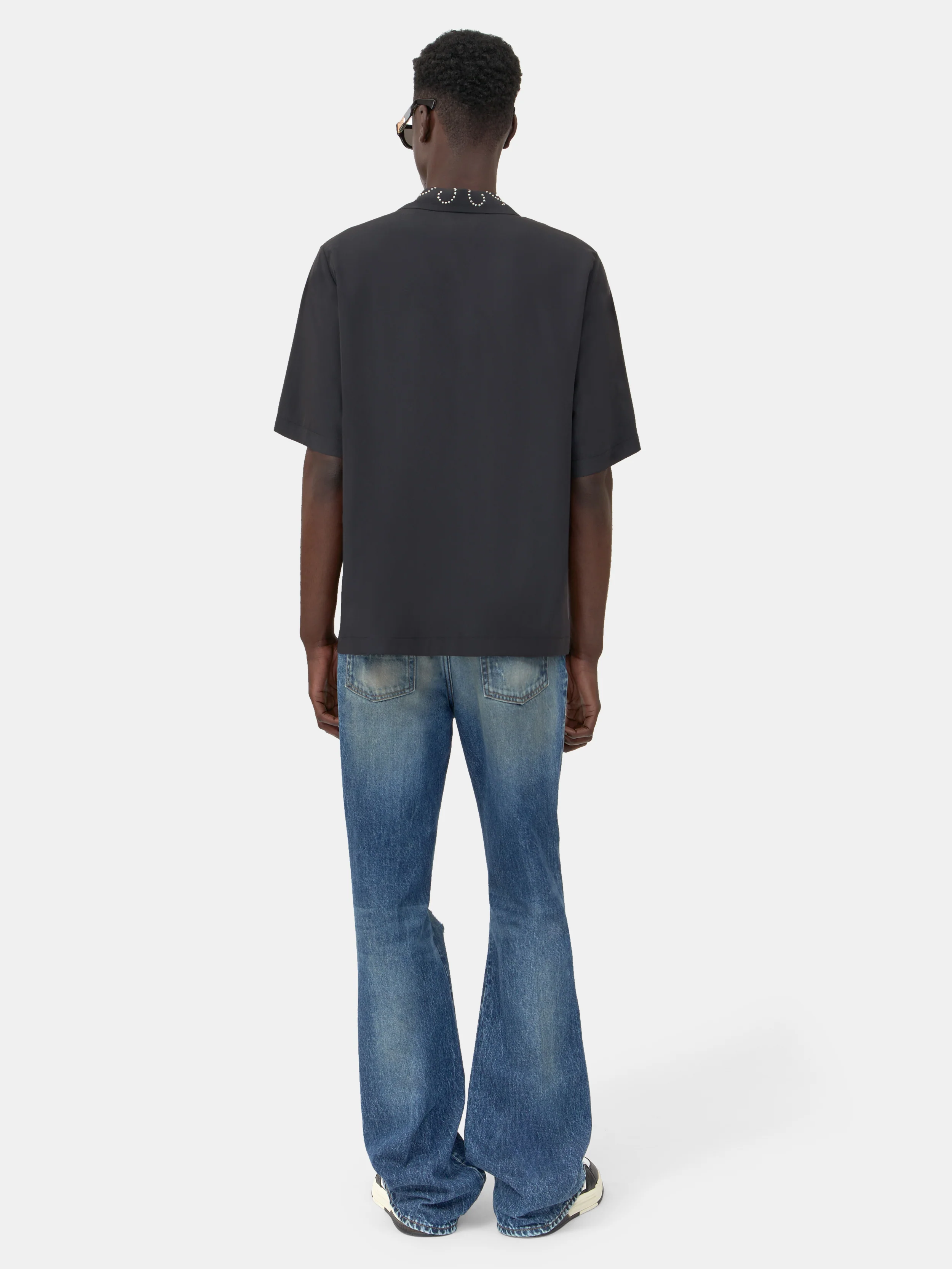 AMIRI STUD CAMP SHIRT - Black