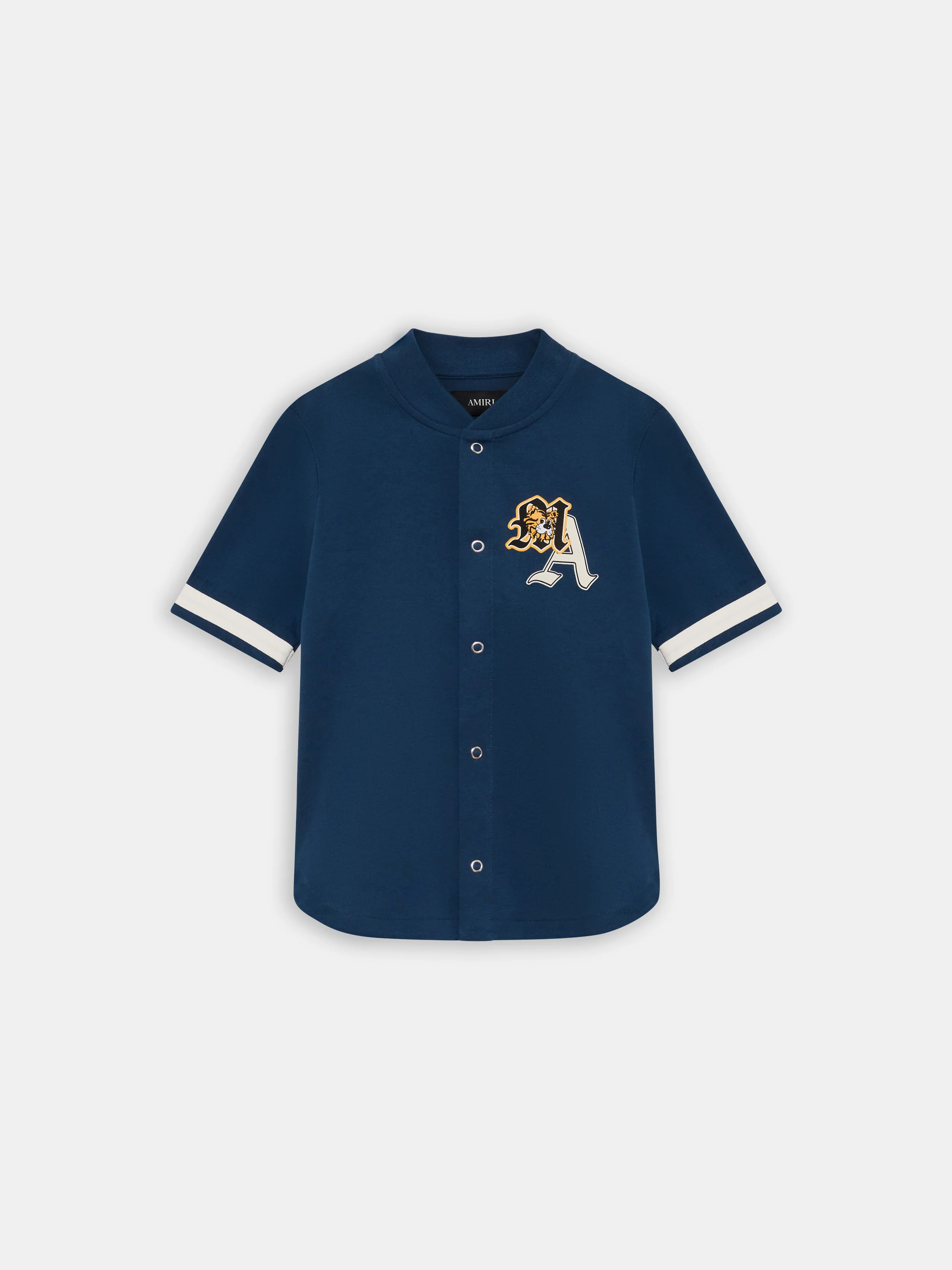 KIDS - KIDS' VARSITY PATCH BASEBALL SHIRT - Dark Indigo