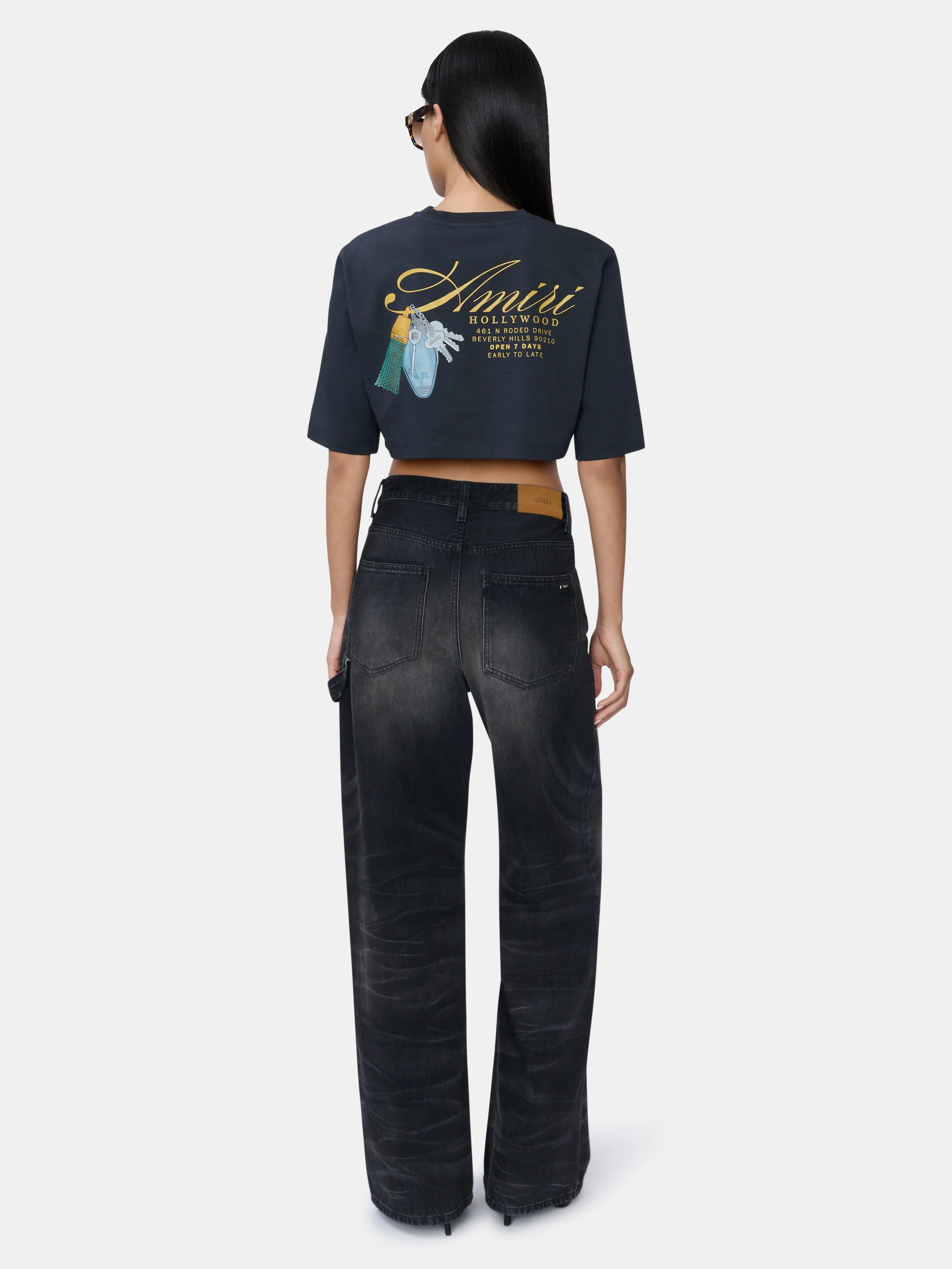 WOMEN - WOMEN'S CHATEAU KEYS CROPPED TEE - Black