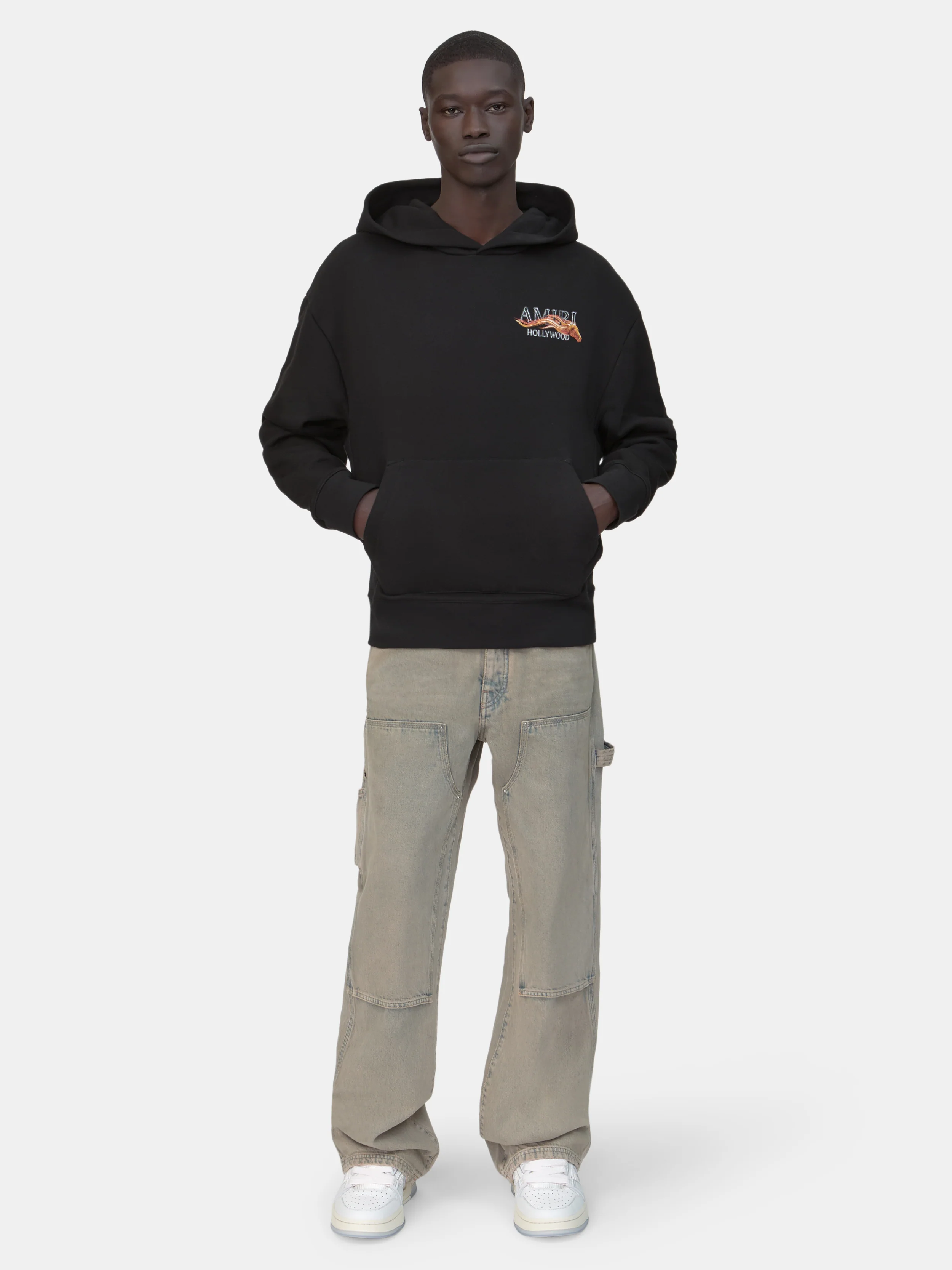 AMIRI HOLLYWOOD HORSE HOODIE - Black
