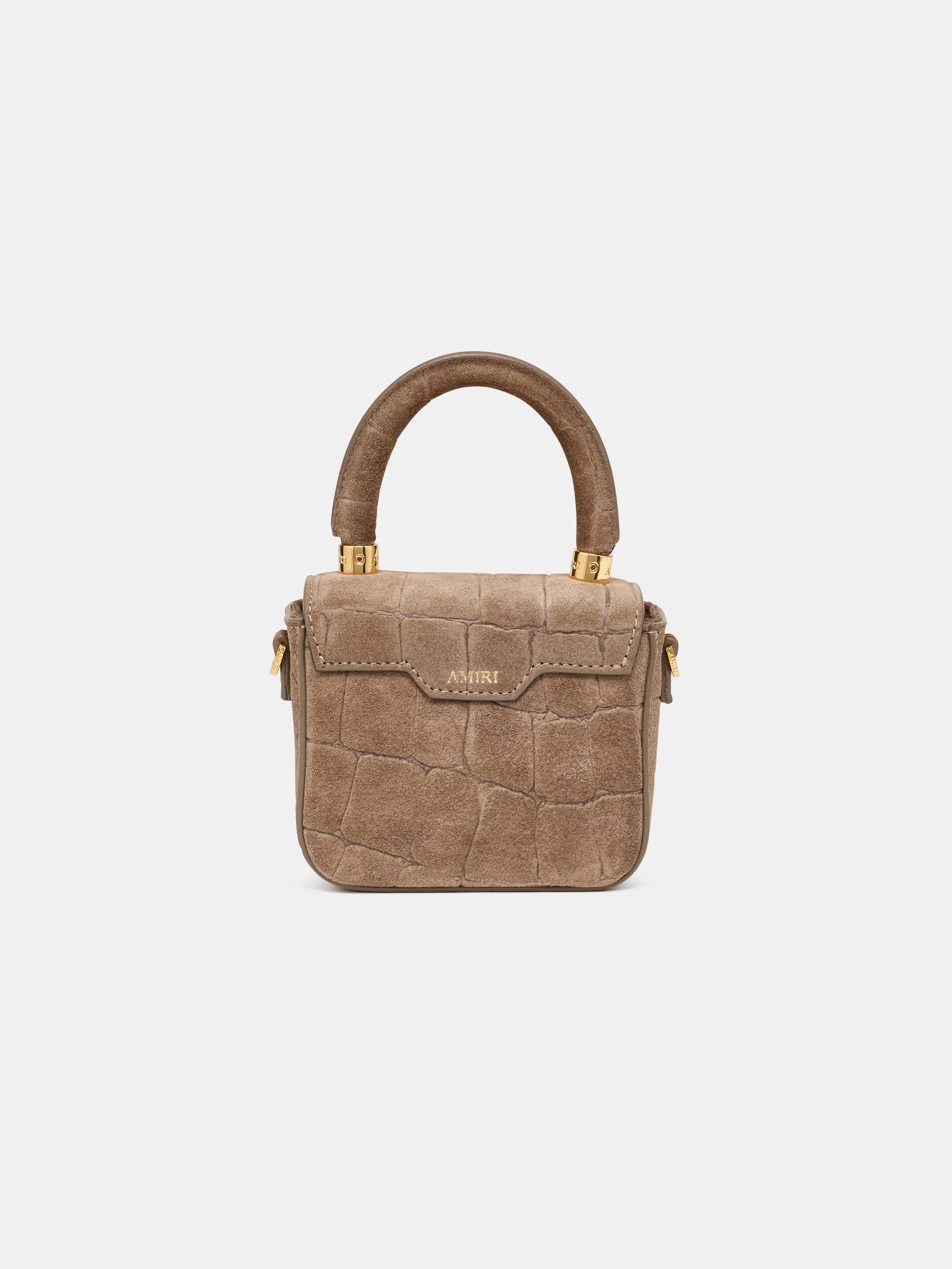 WOMEN - WOMEN'S CROC SUEDE NANO MA BAG - Dark Brown