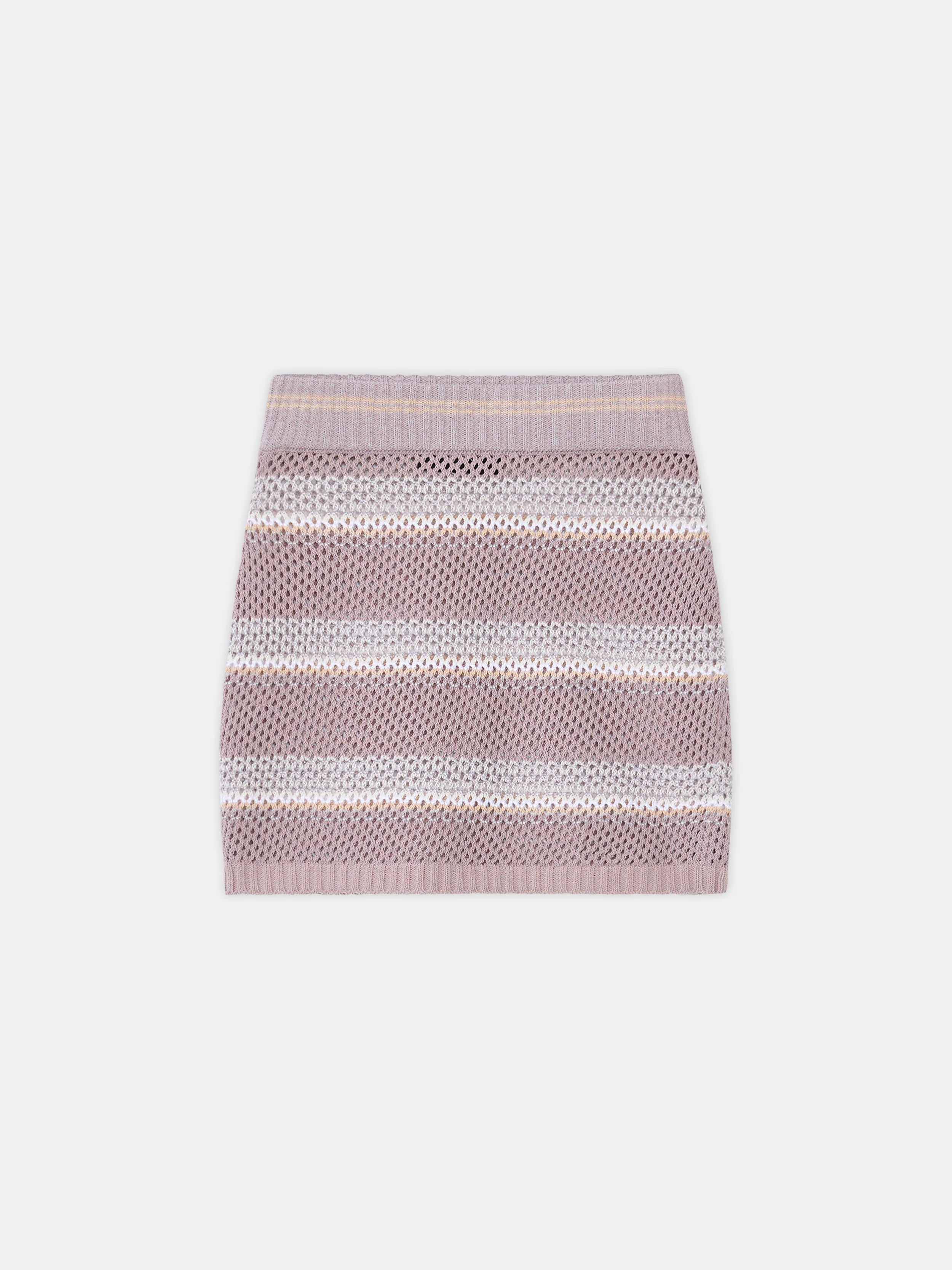 WOMEN - WOMEN'S MA STRIPE CROCHET MINI SKIRT - Dusk