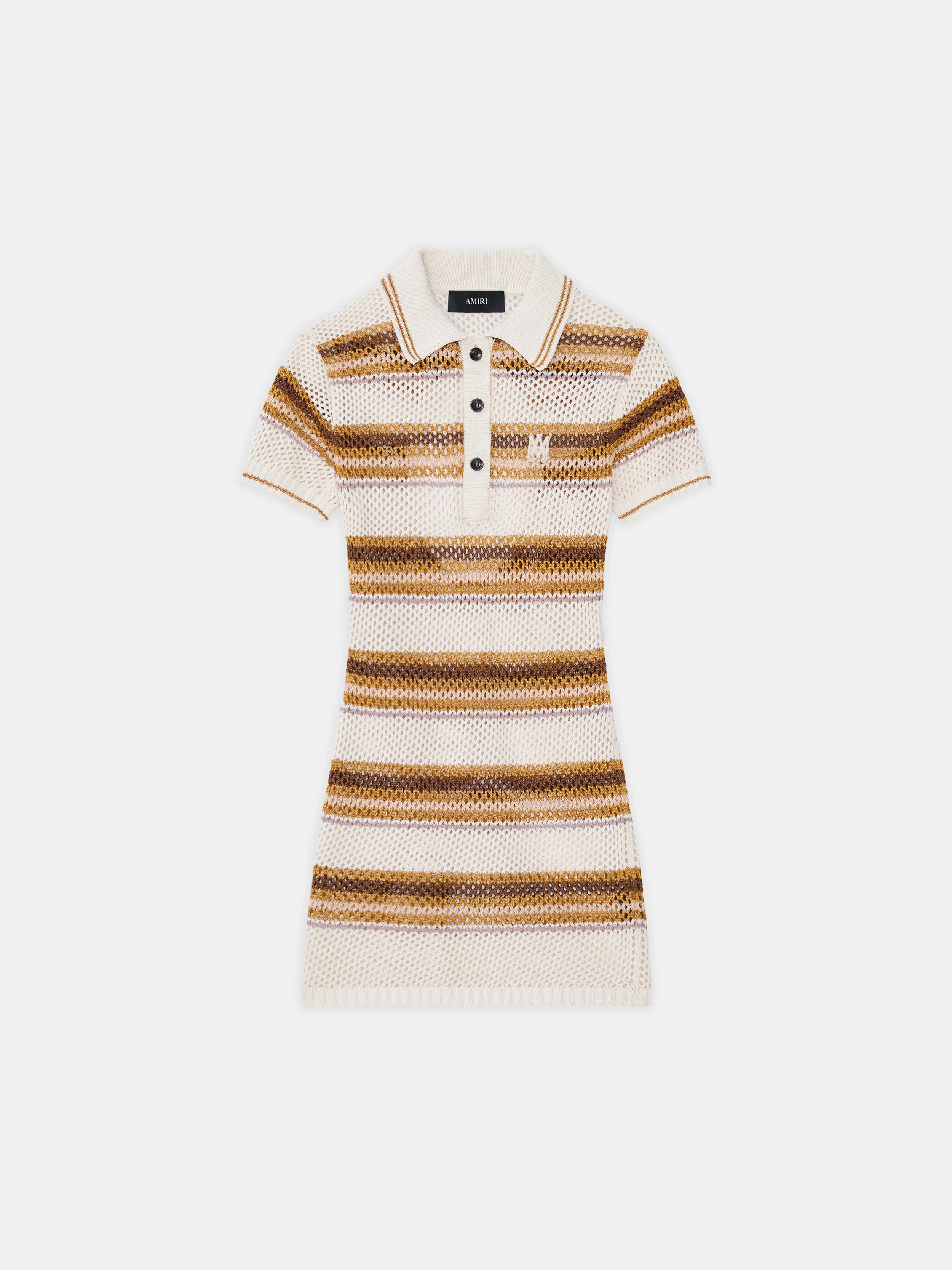 WOMEN - WOMEN'S MA STRIPE POLO MINI DRESS - Alabaster
