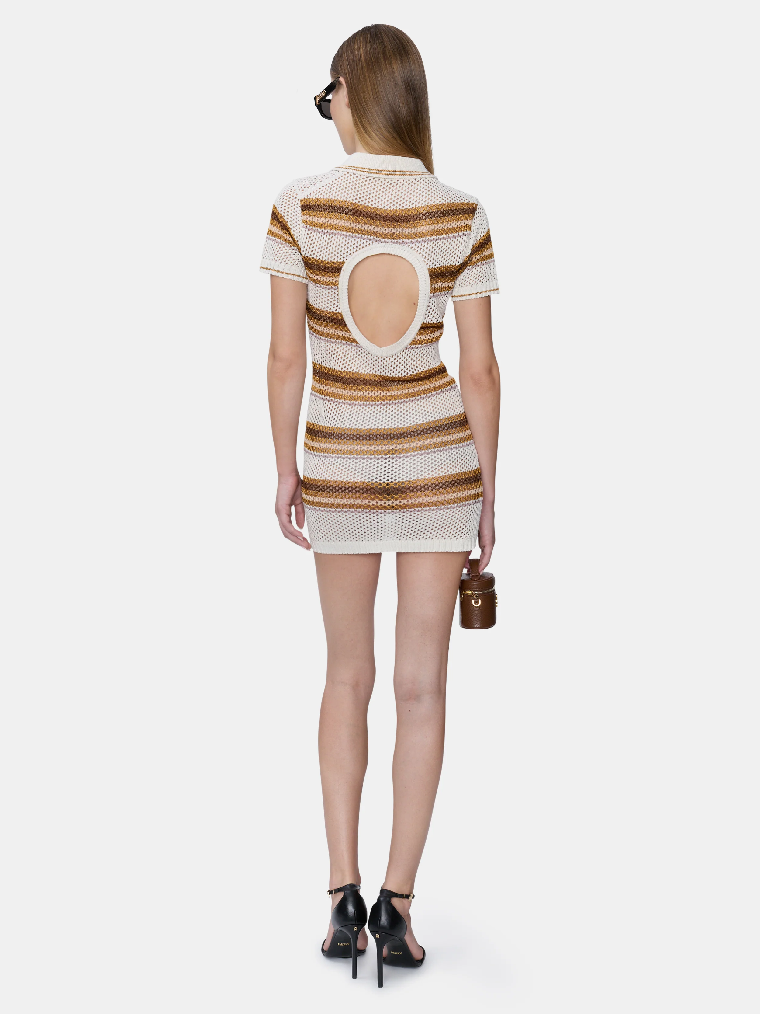 WOMEN - WOMEN'S MA STRIPE POLO MINI DRESS - Alabaster