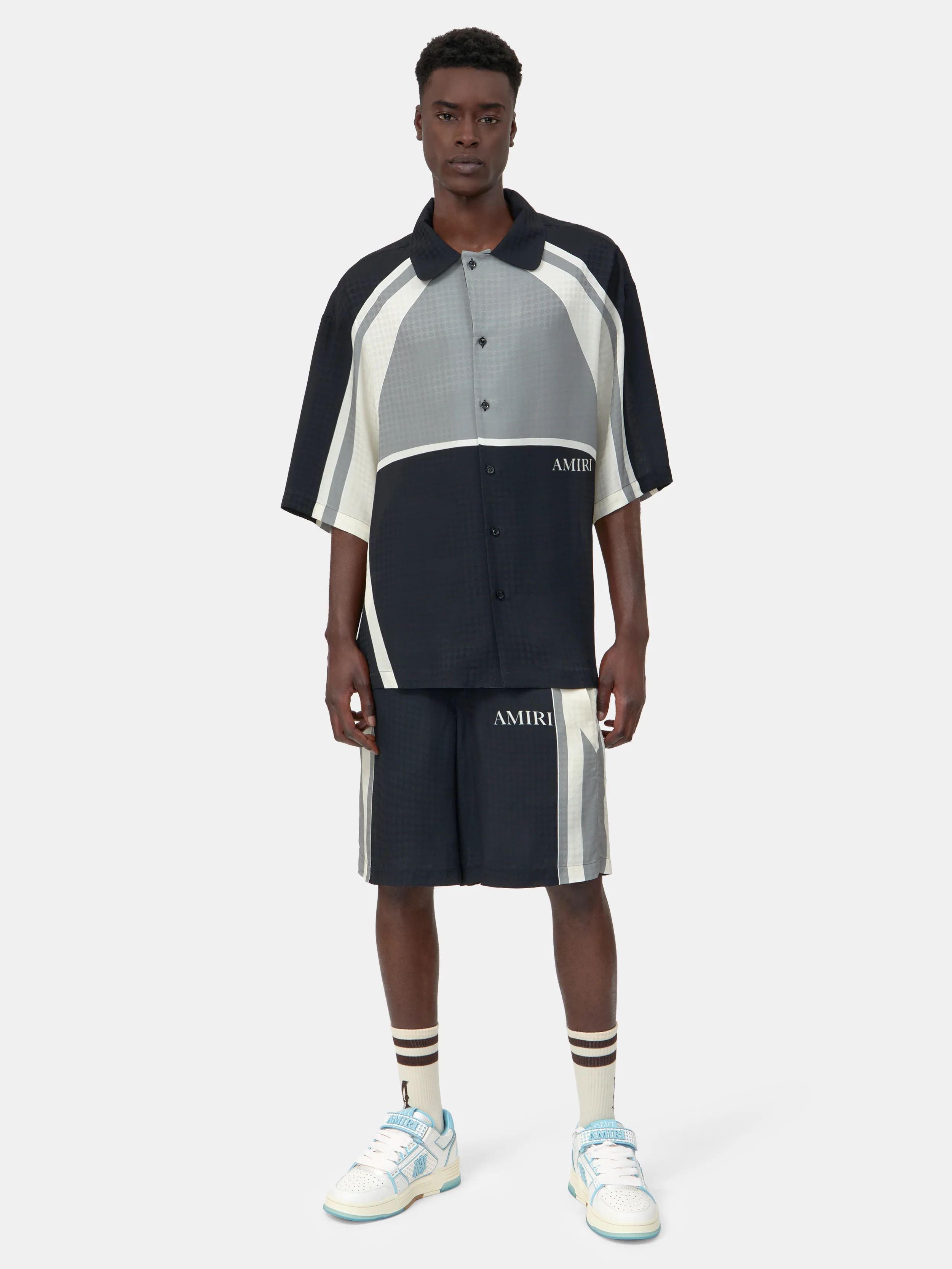 MA QUAD PANEL OVERSIZED CAMP SHIRT - Black
