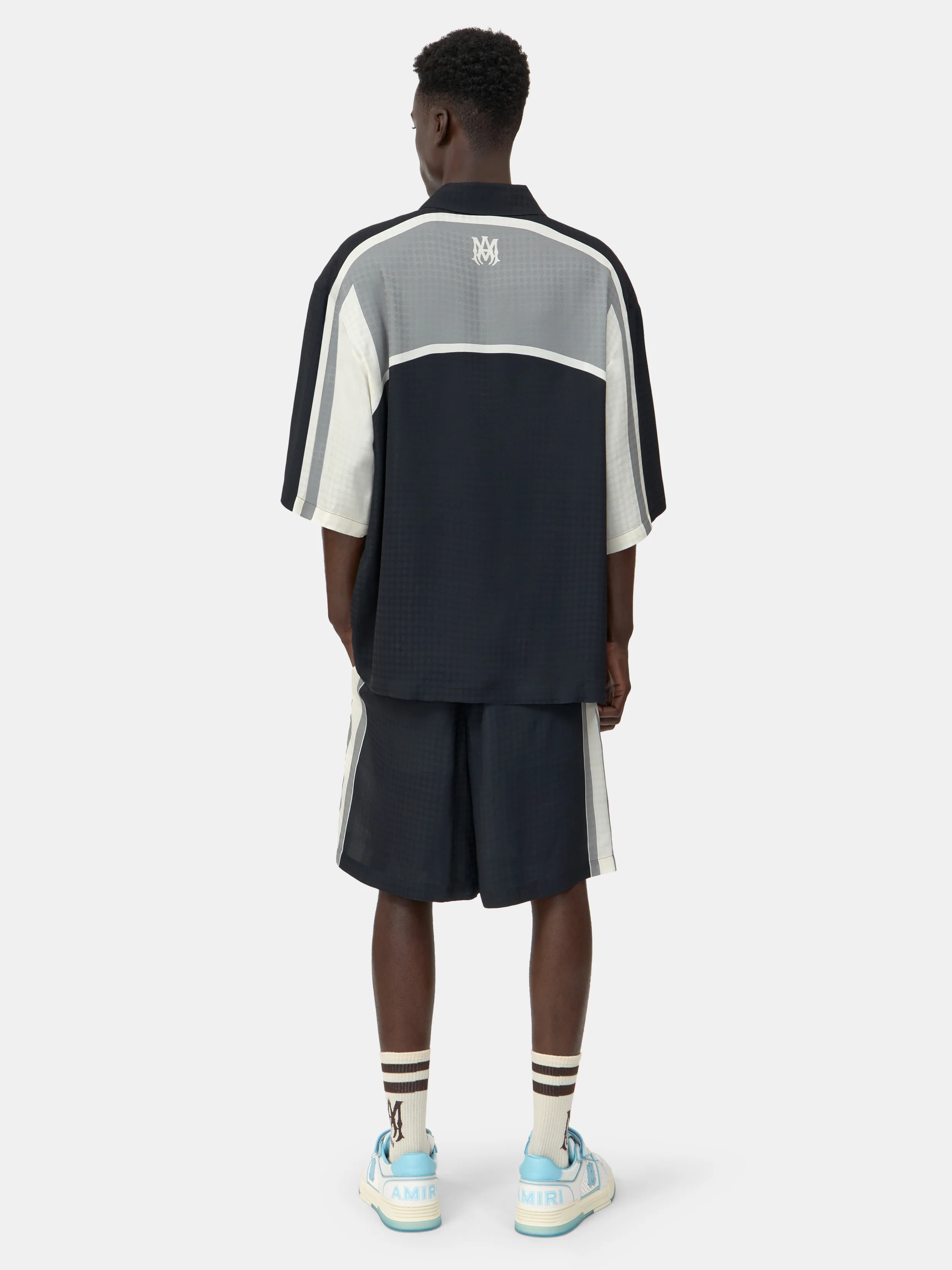 MA QUAD PANEL OVERSIZED CAMP SHIRT - Black
