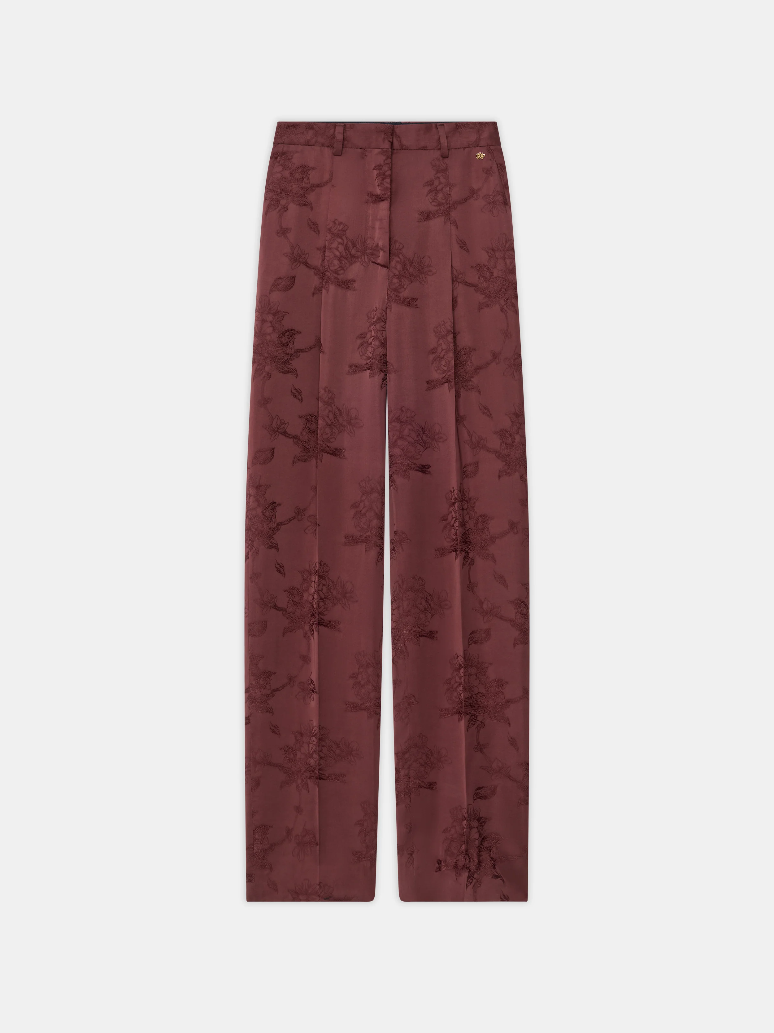 WOMEN - WOMEN'S FLORAL DOUBLE PLEATED PANT - Tobacco