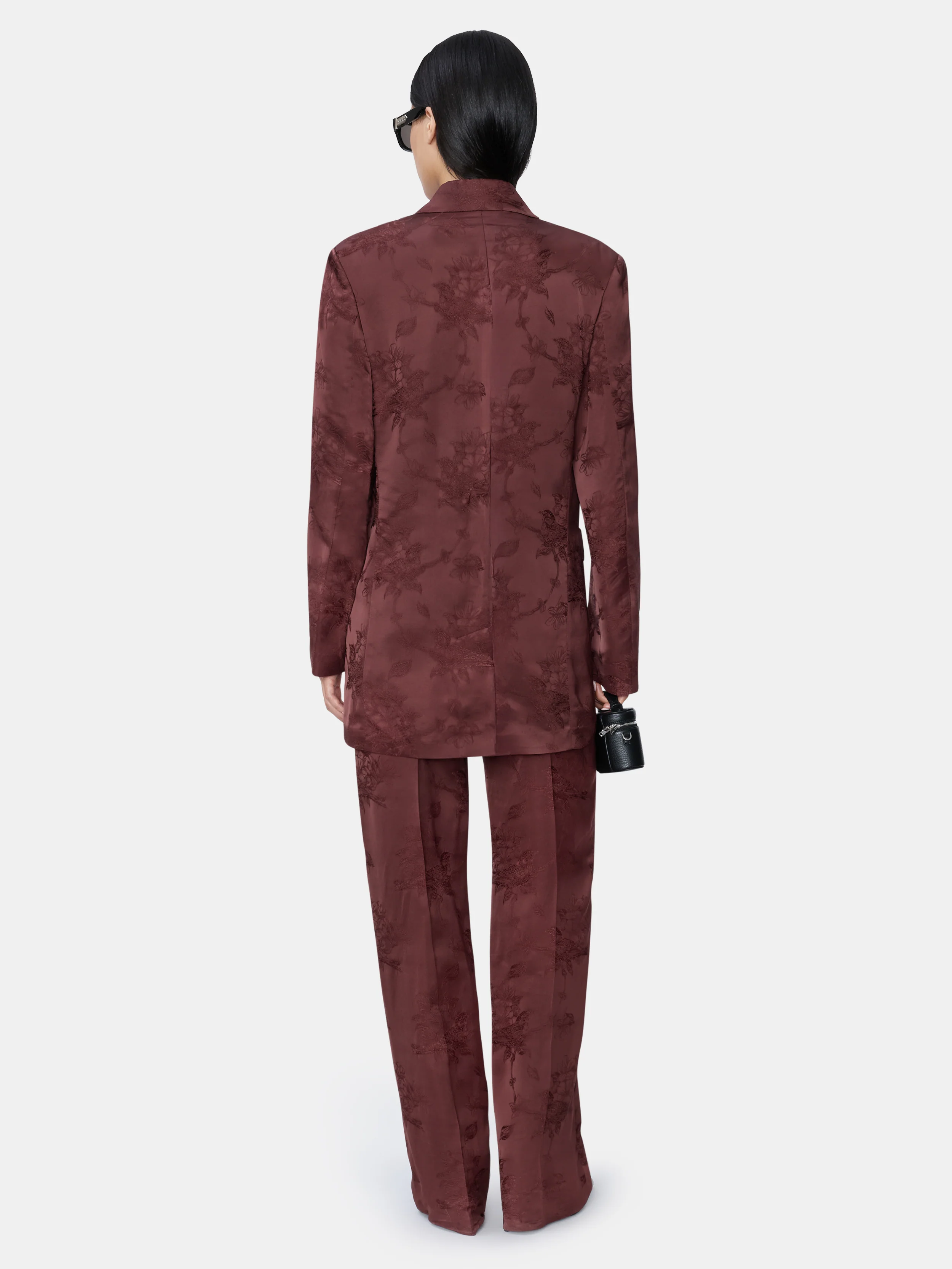 WOMEN - WOMEN'S FLORAL DOUBLE PLEATED PANT - Tobacco