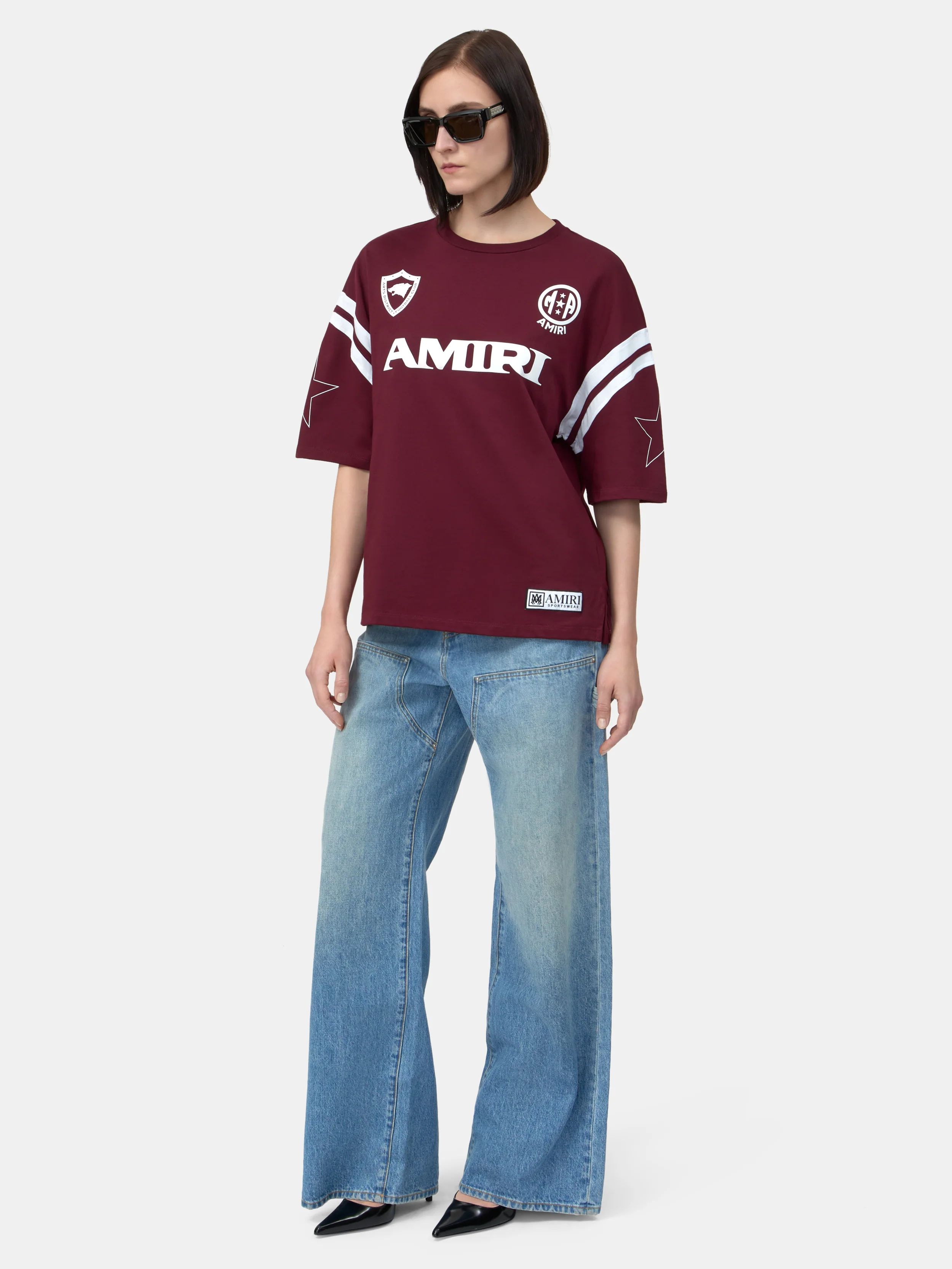 WOMEN - WOMEN'S AMIRI SPORT TEE - Aged Port