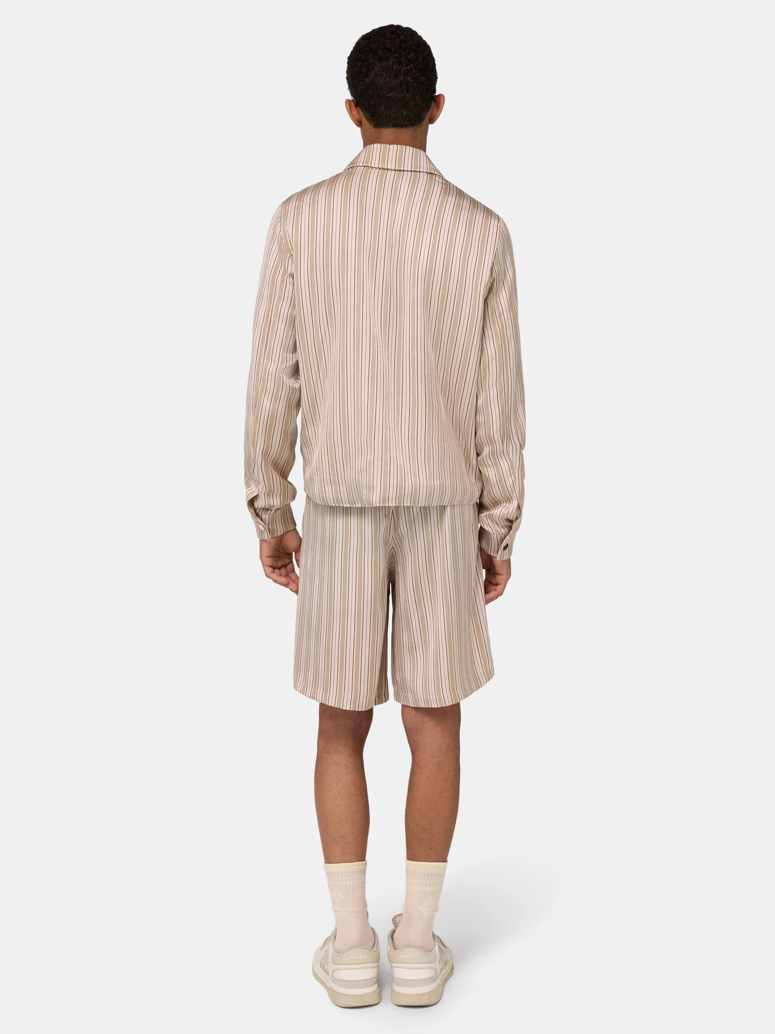 AMIRI STRIPED BLOUSON - Alabaster