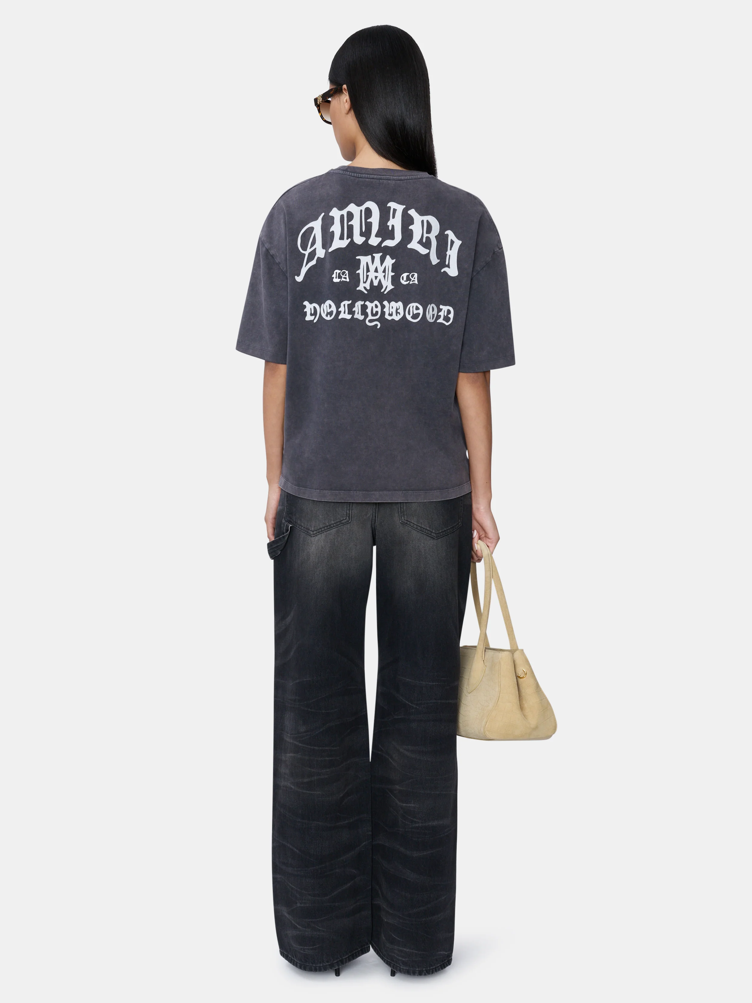 WOMEN - WOMEN'S AMIRI HOLLYWOOD OVERSIZED TEE - Black