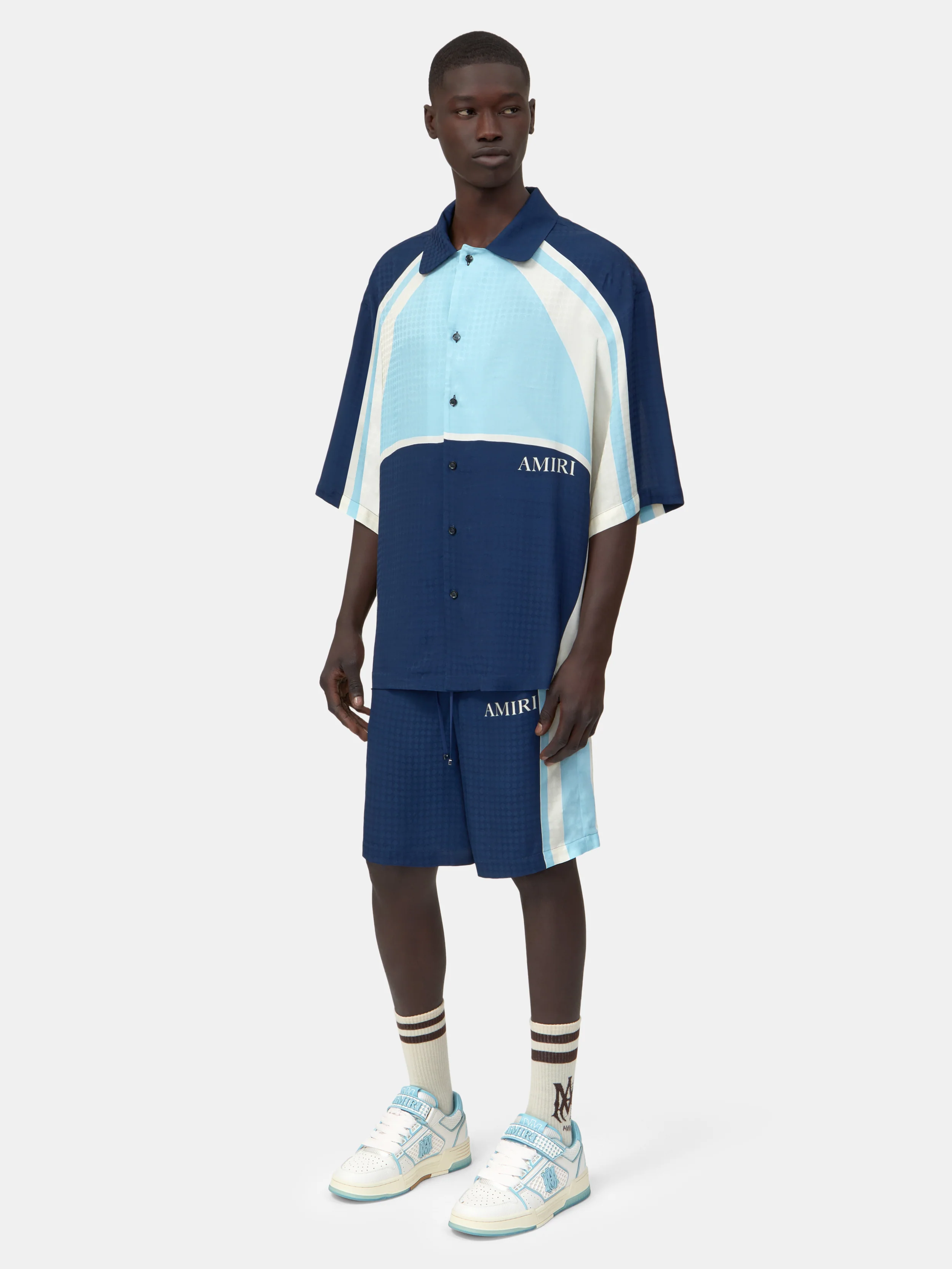 MA QUAD PANEL OVERSIZED CAMP SHIRT - Midnight Blue