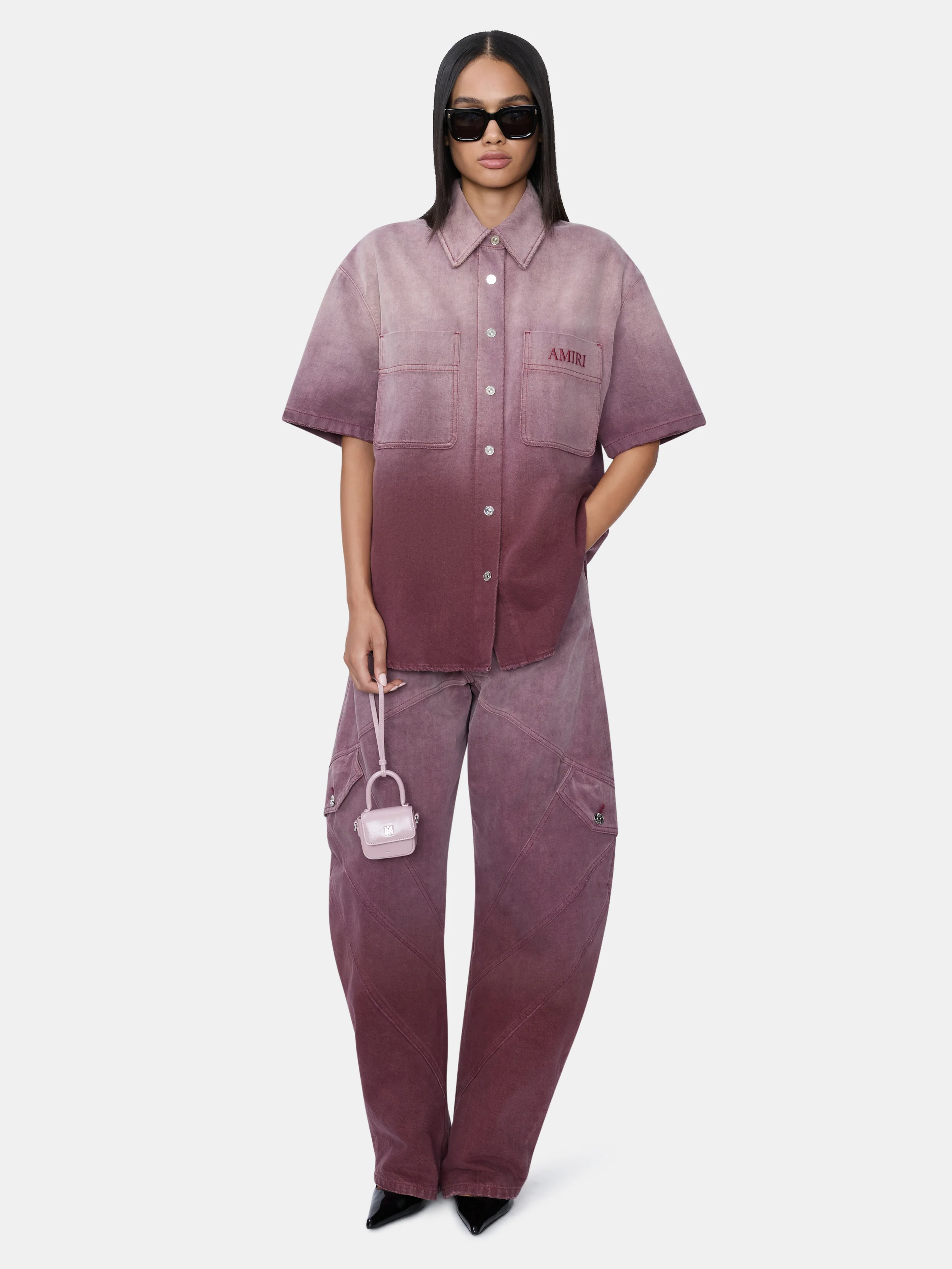 WOMEN - WOMEN'S GRADIENT DENIM SHIRT - Terracotta