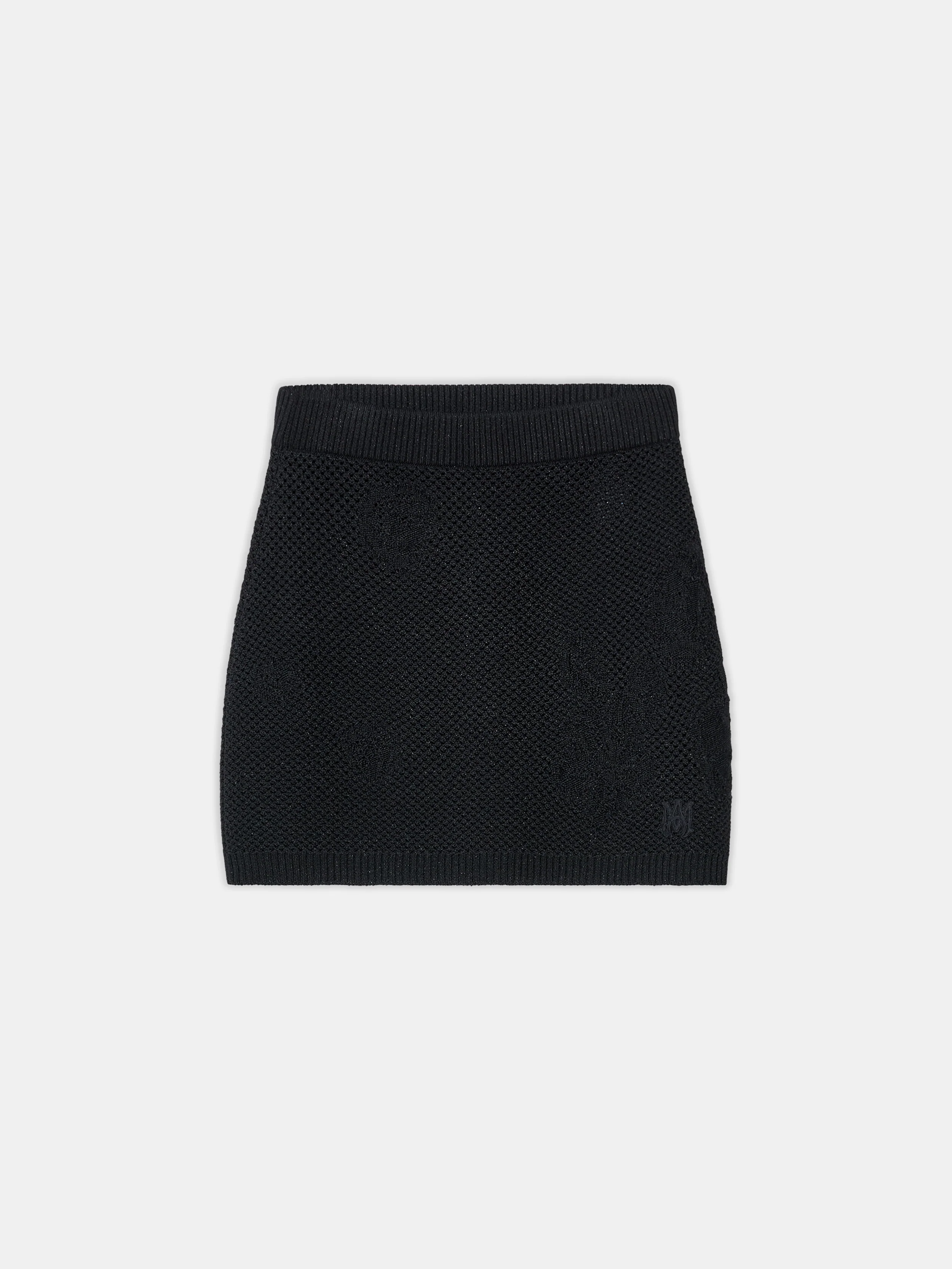 WOMEN - WOMEN'S FLORAL CROCHET MINI SKIRT - Black