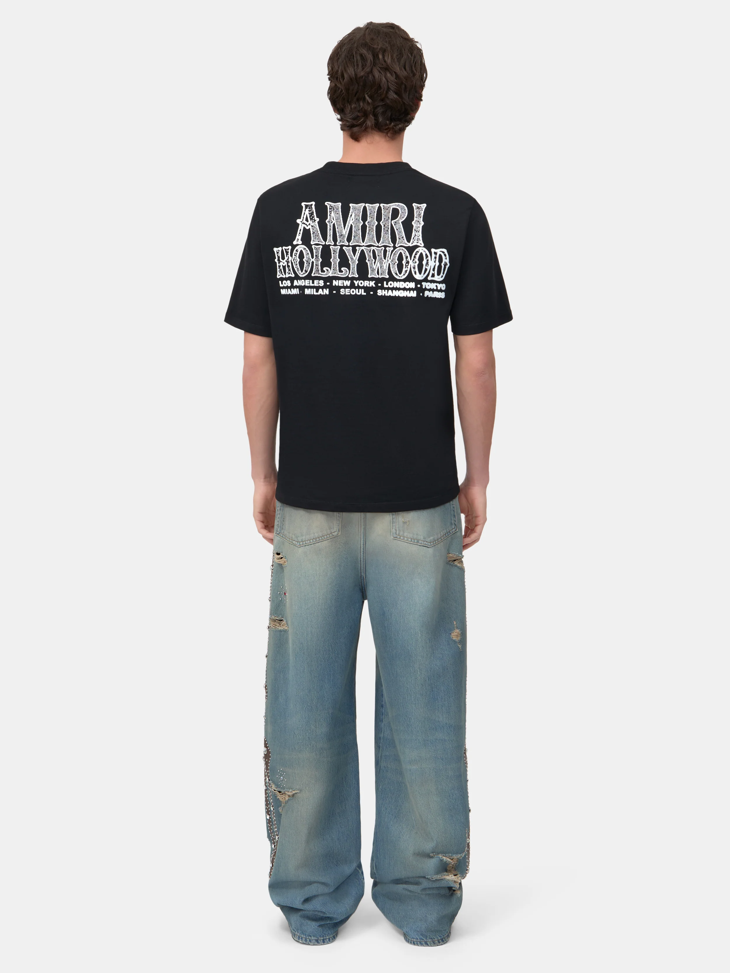 BONES STUDDED BAGGY JEAN - Driftwood Blue