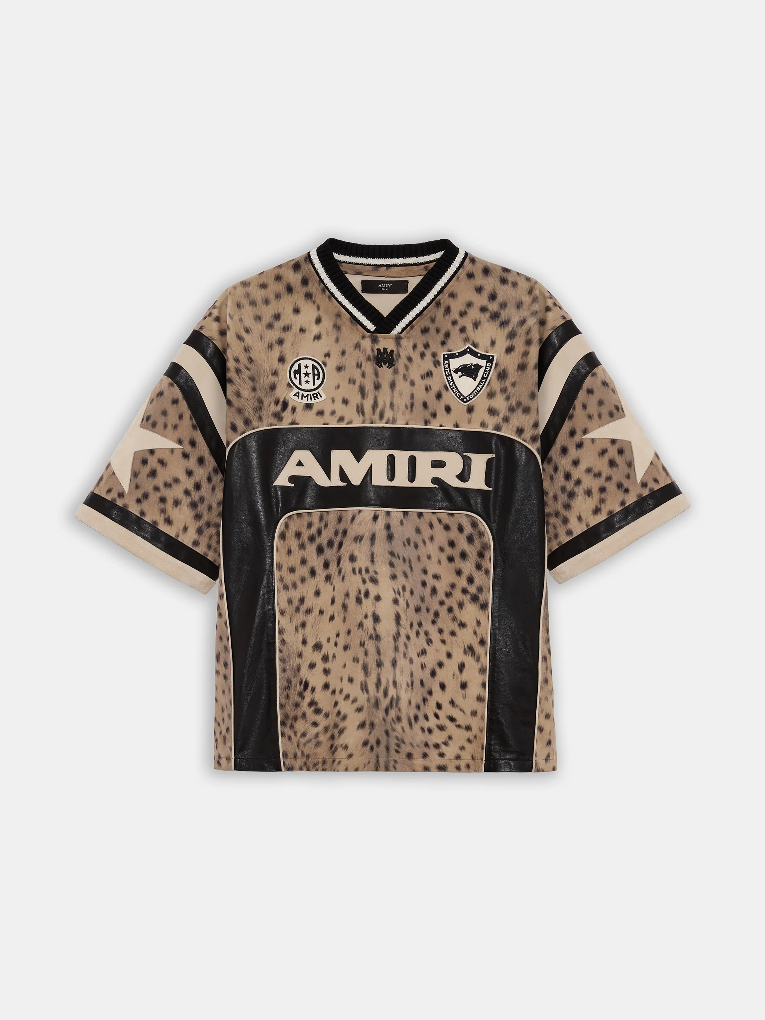 AMIRI SPORT LEATHER JERSEY - Dark Brown