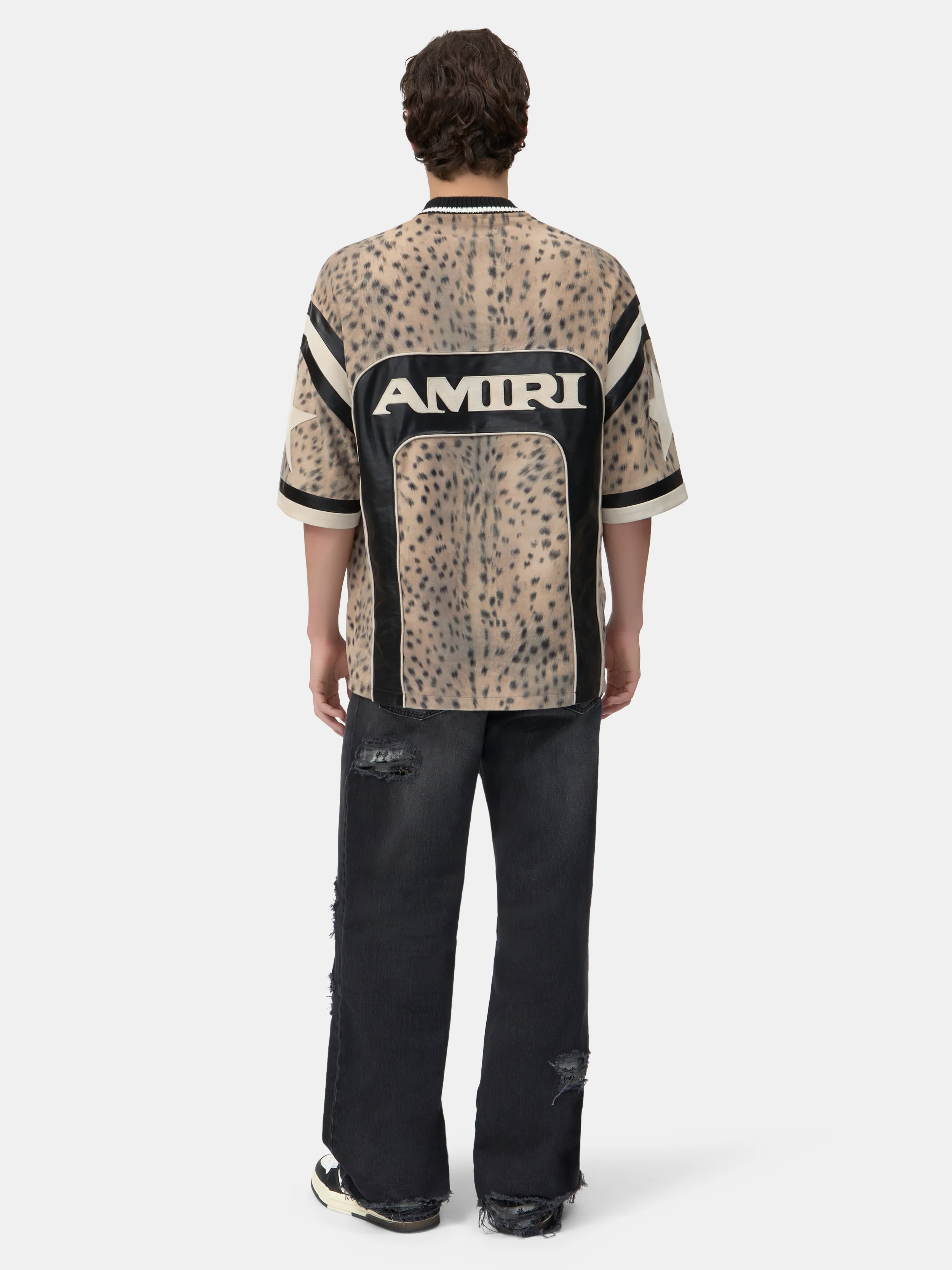 AMIRI SPORT LEATHER JERSEY - Dark Brown
