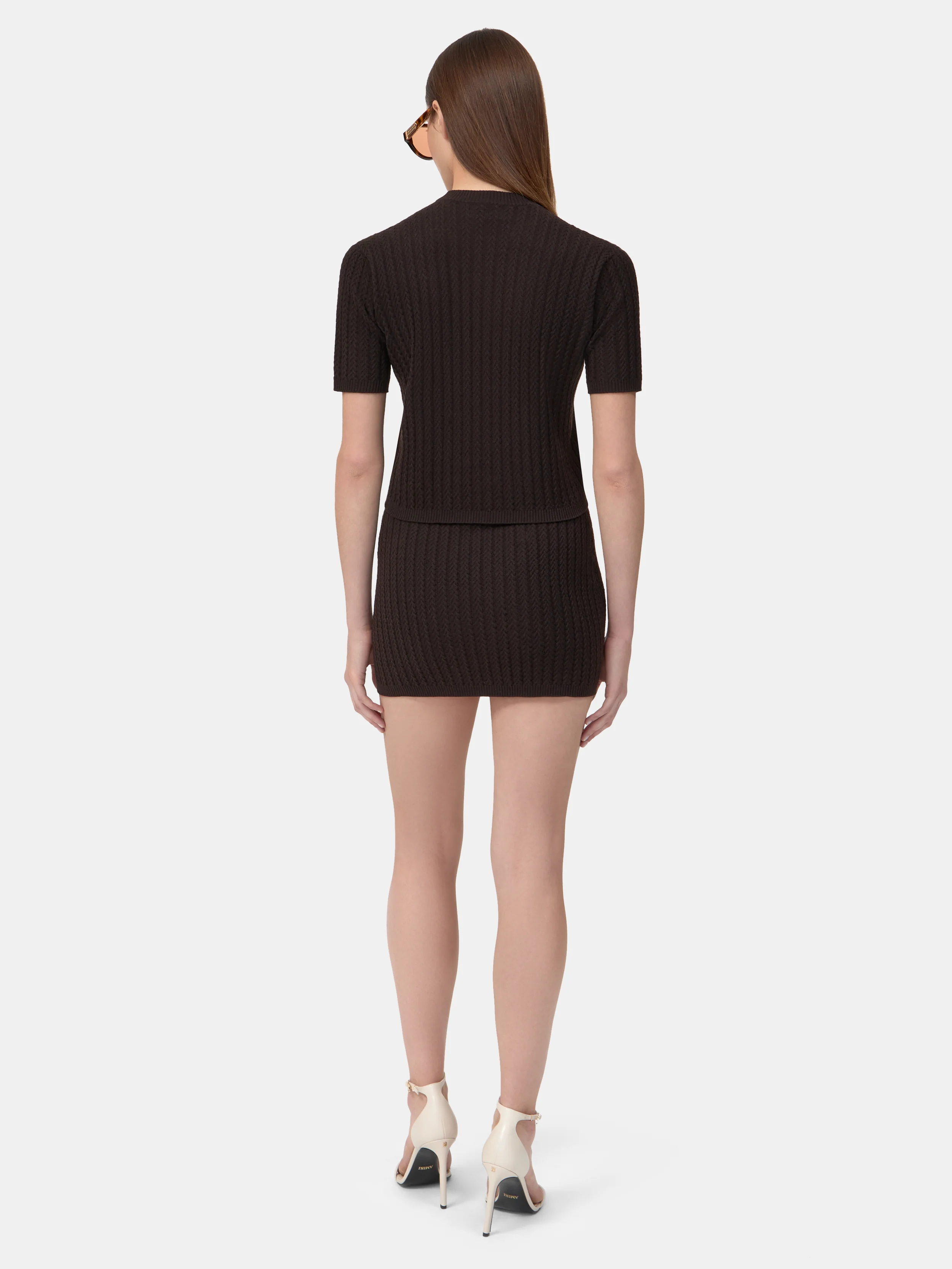 WOMEN - WOMEN'S MA CABLE KNIT SKIRT - Dark Brown