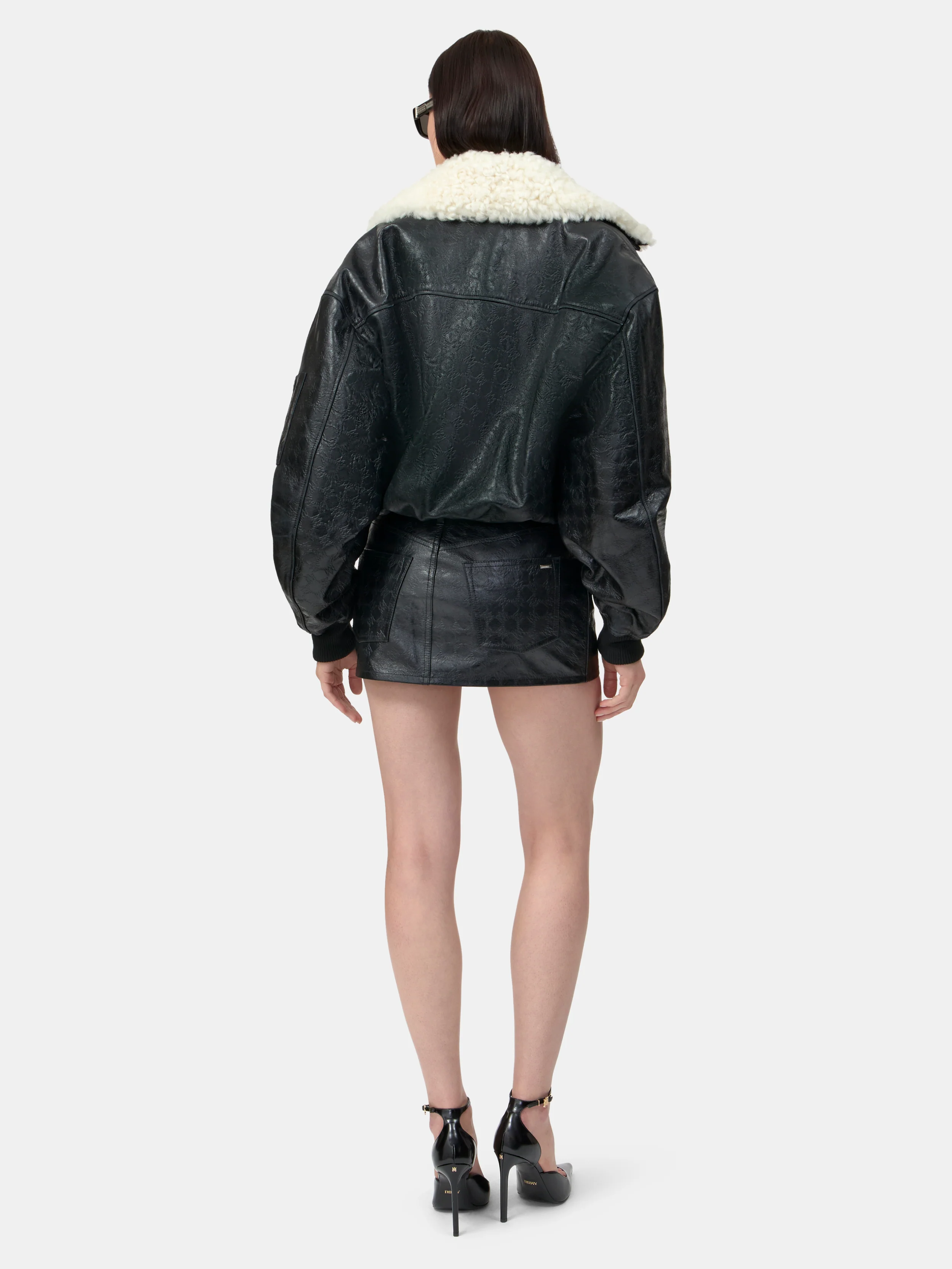 WOMEN - WOMEN'S MA QUAD LEATHER SKIRT - Black