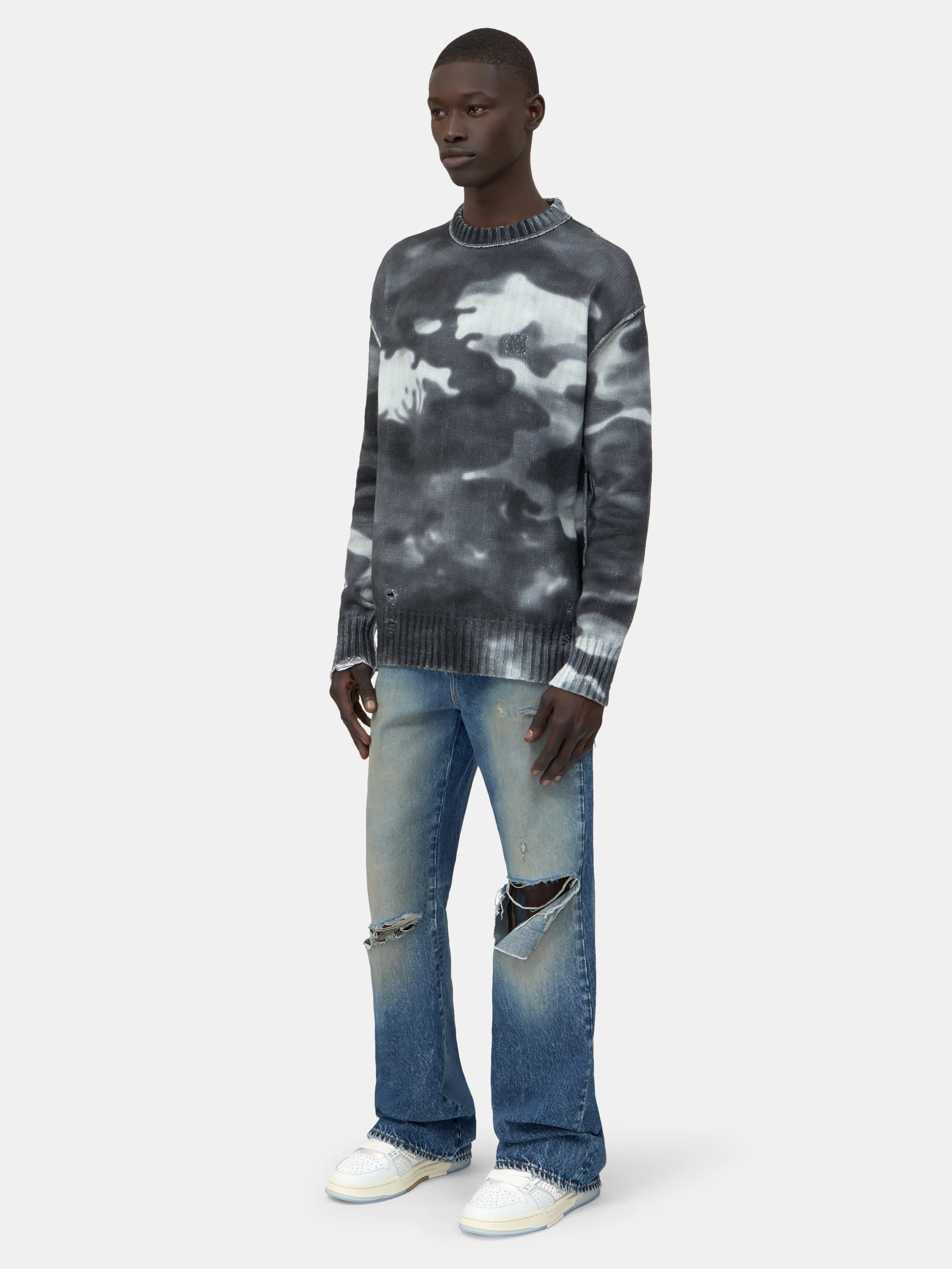 CAMO SWEATER - Grey