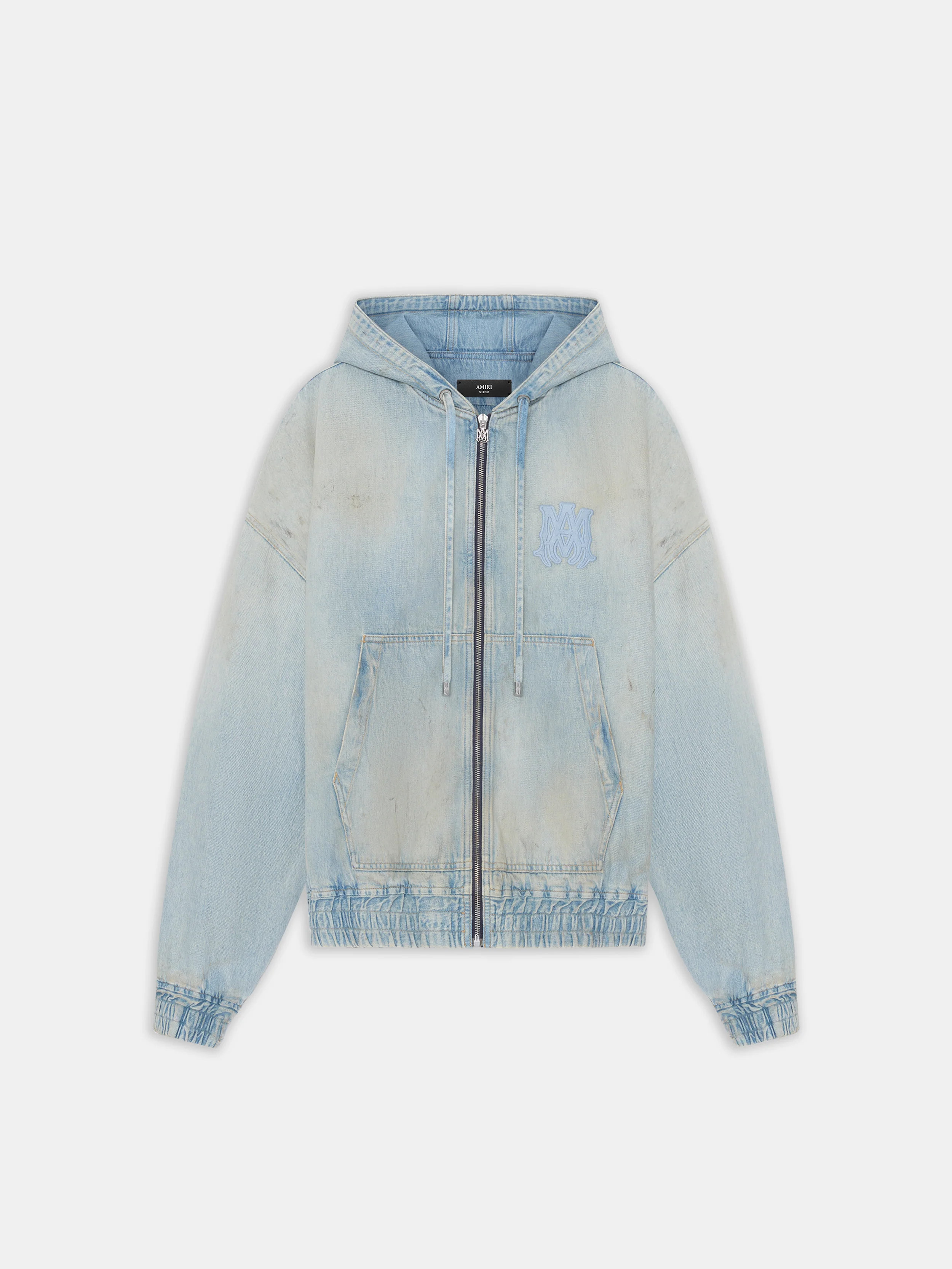 MA DENIM ZIP HOODIE - Perfect Antique Indigo