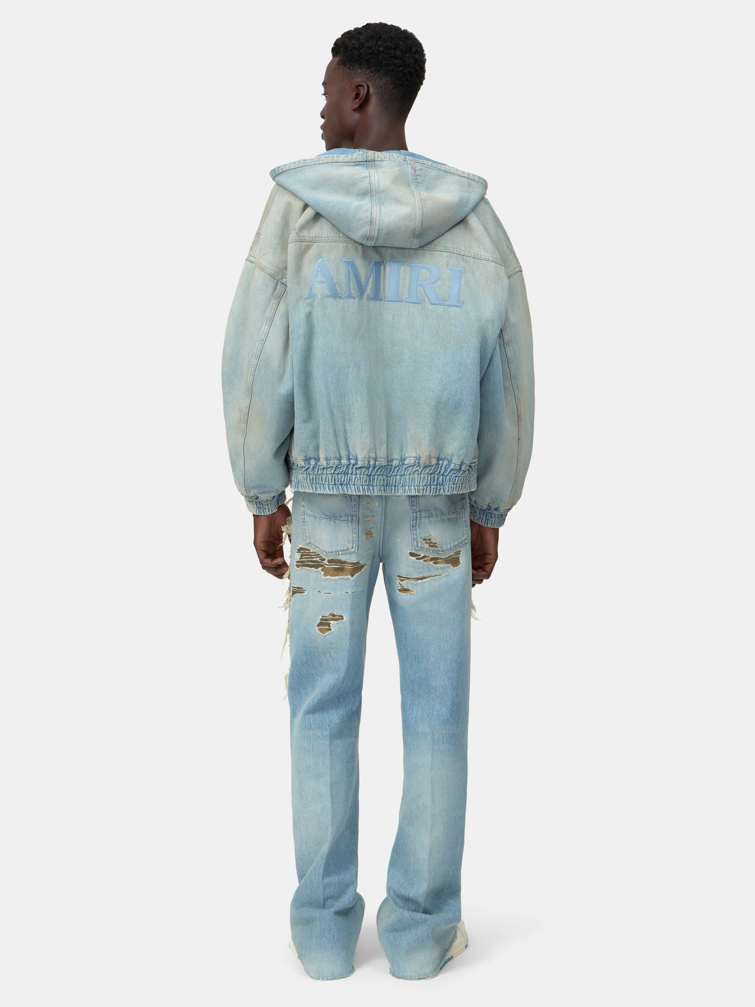 MA DENIM ZIP HOODIE - Perfect Antique Indigo