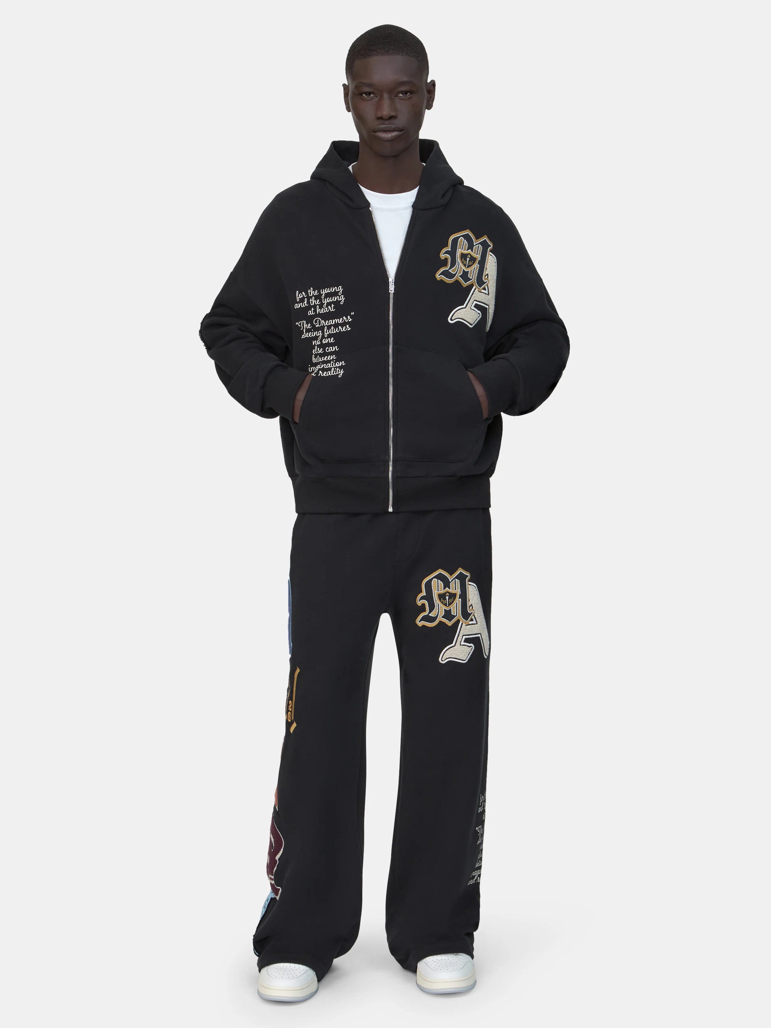 VARSITY PATCH SWEATPANT - Black