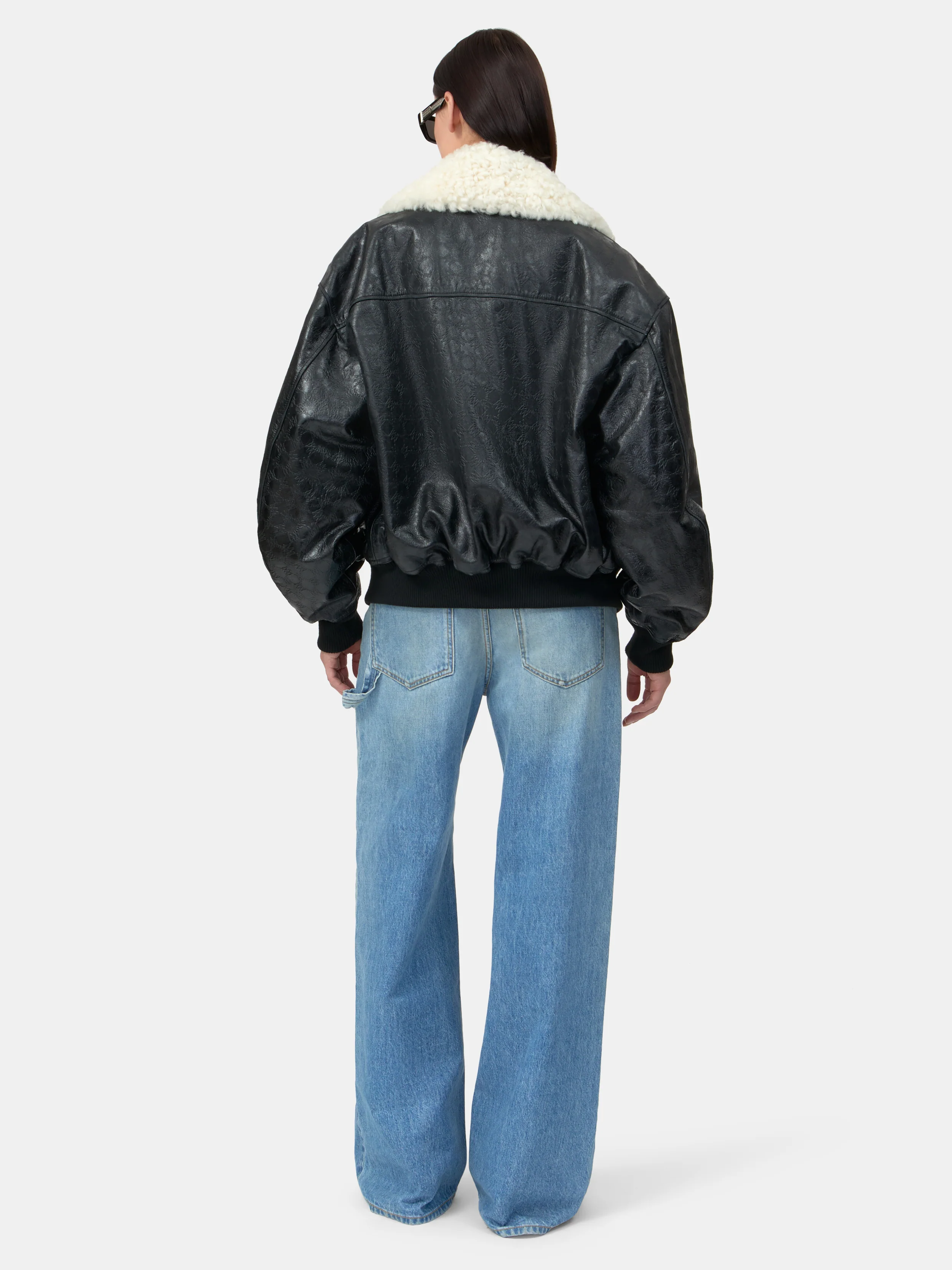 WOMEN - WOMEN'S MA QUAD LEATHER BOMBER JACKET - Black