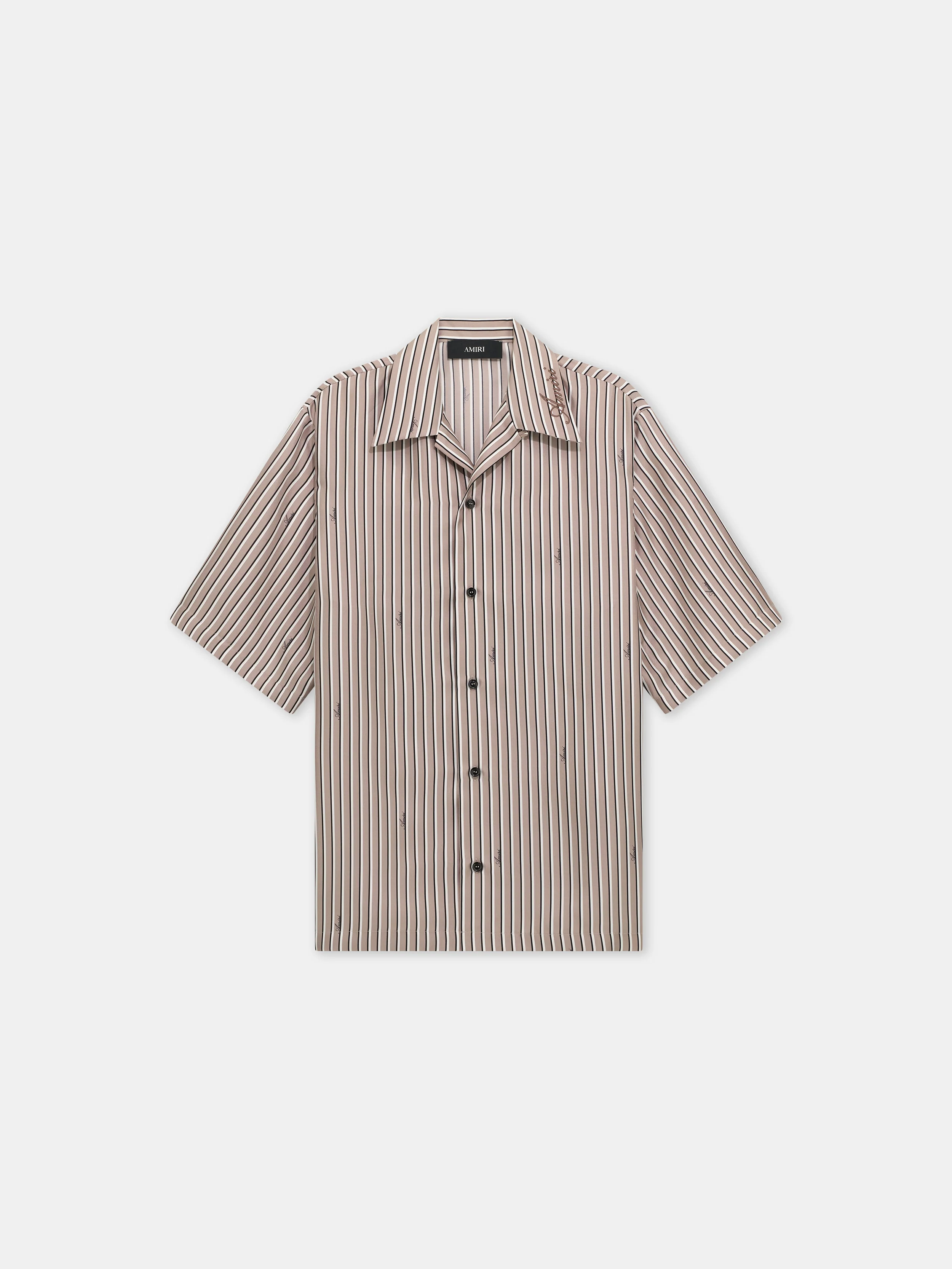 AMIRI SCRIPT BOWLING SHIRT - Mocha