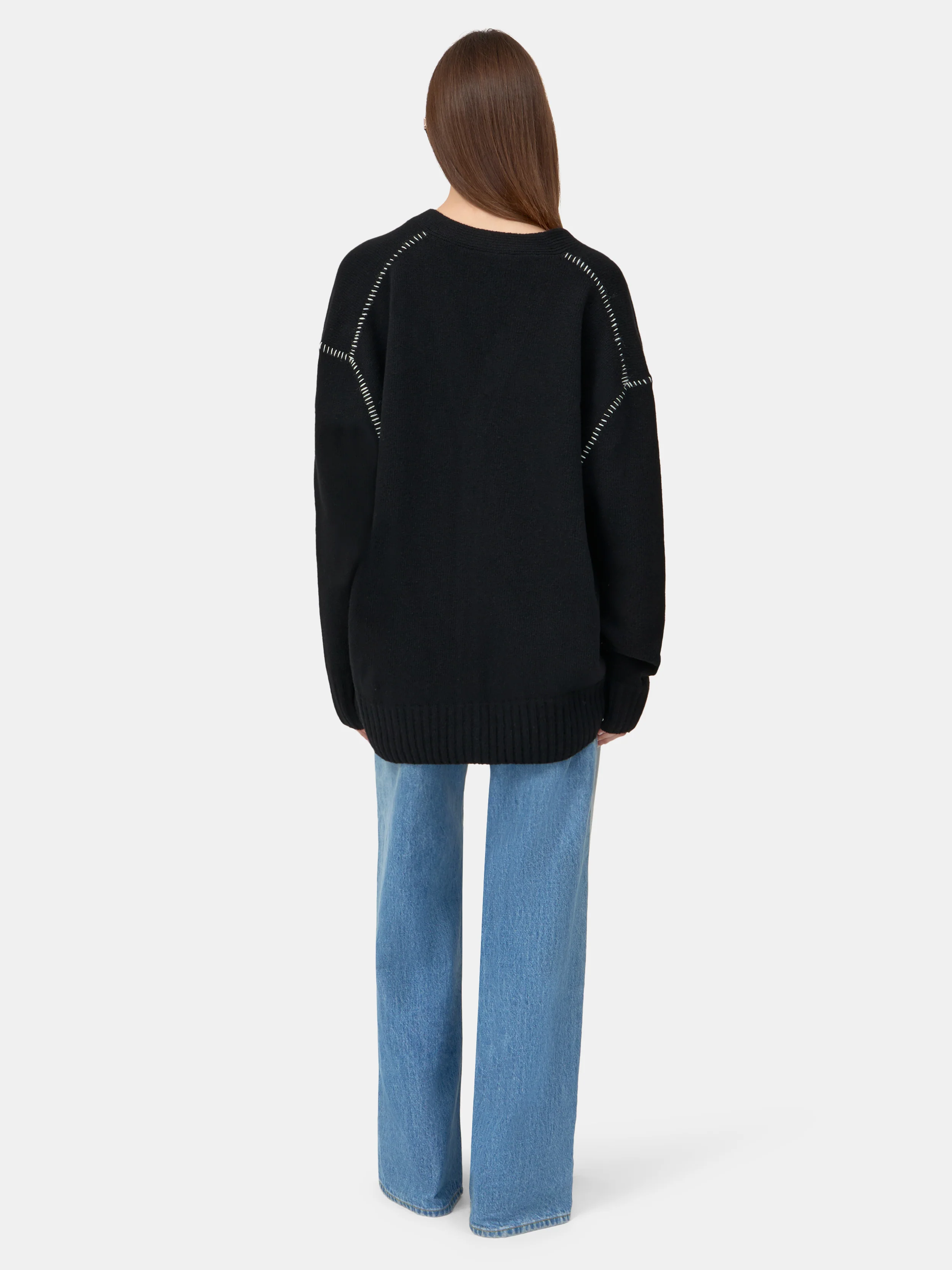 WOMEN - WOMEN'S AMIRI WHIP STITCH CARDIGAN - Black