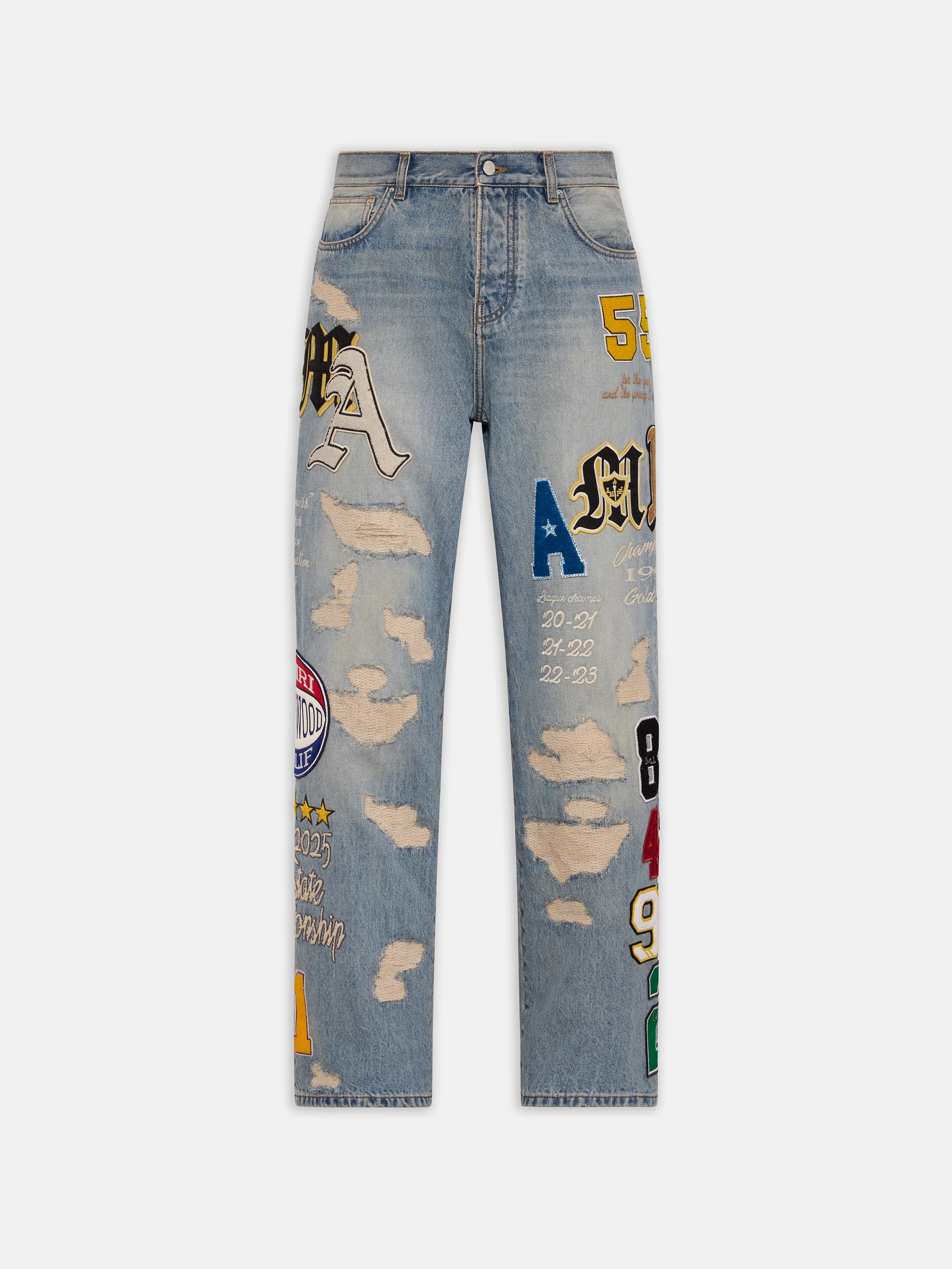 VARSITY PATCH BAGGY JEAN - Antique Indigo