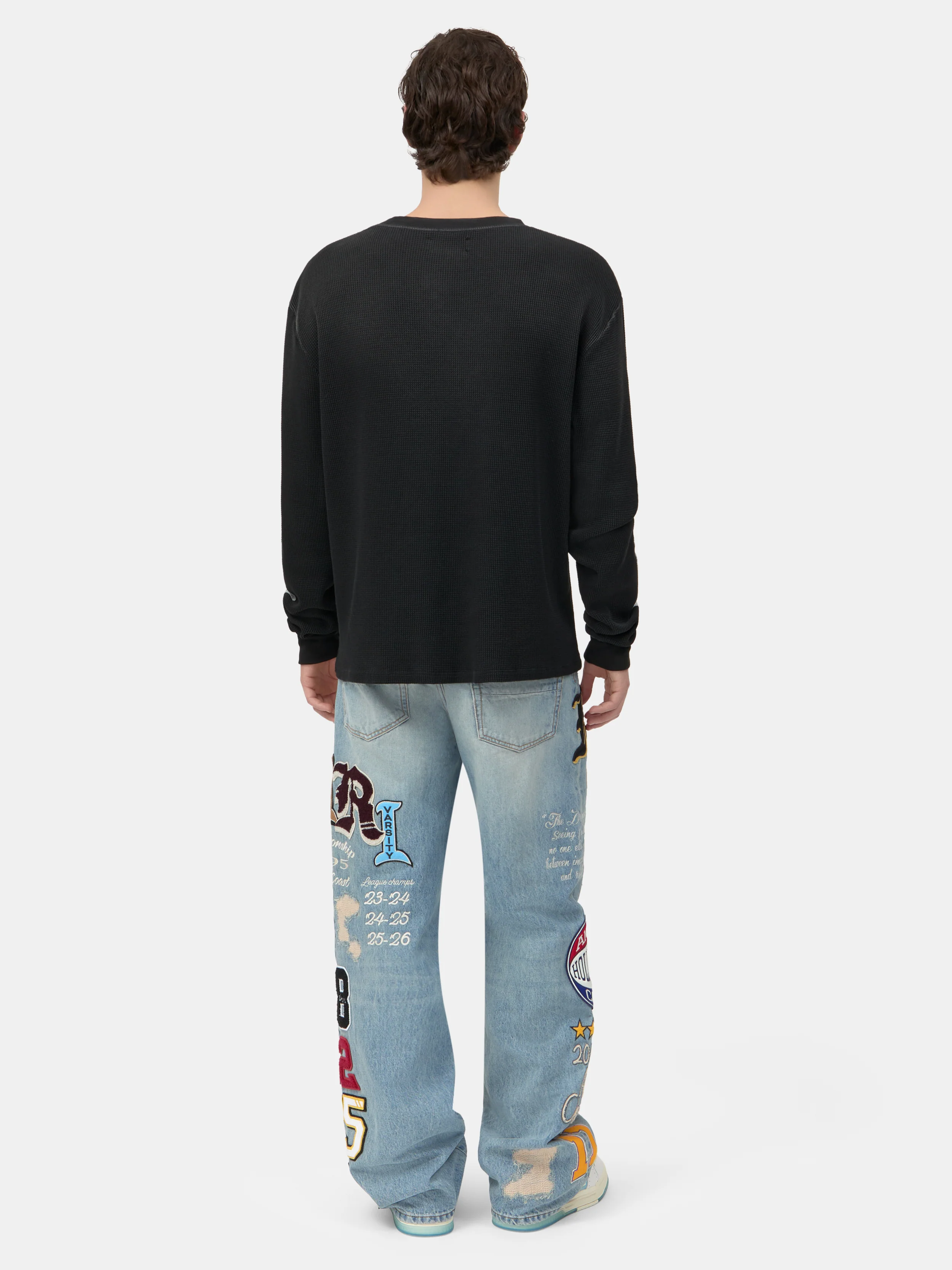 VARSITY PATCH BAGGY JEAN - Antique Indigo
