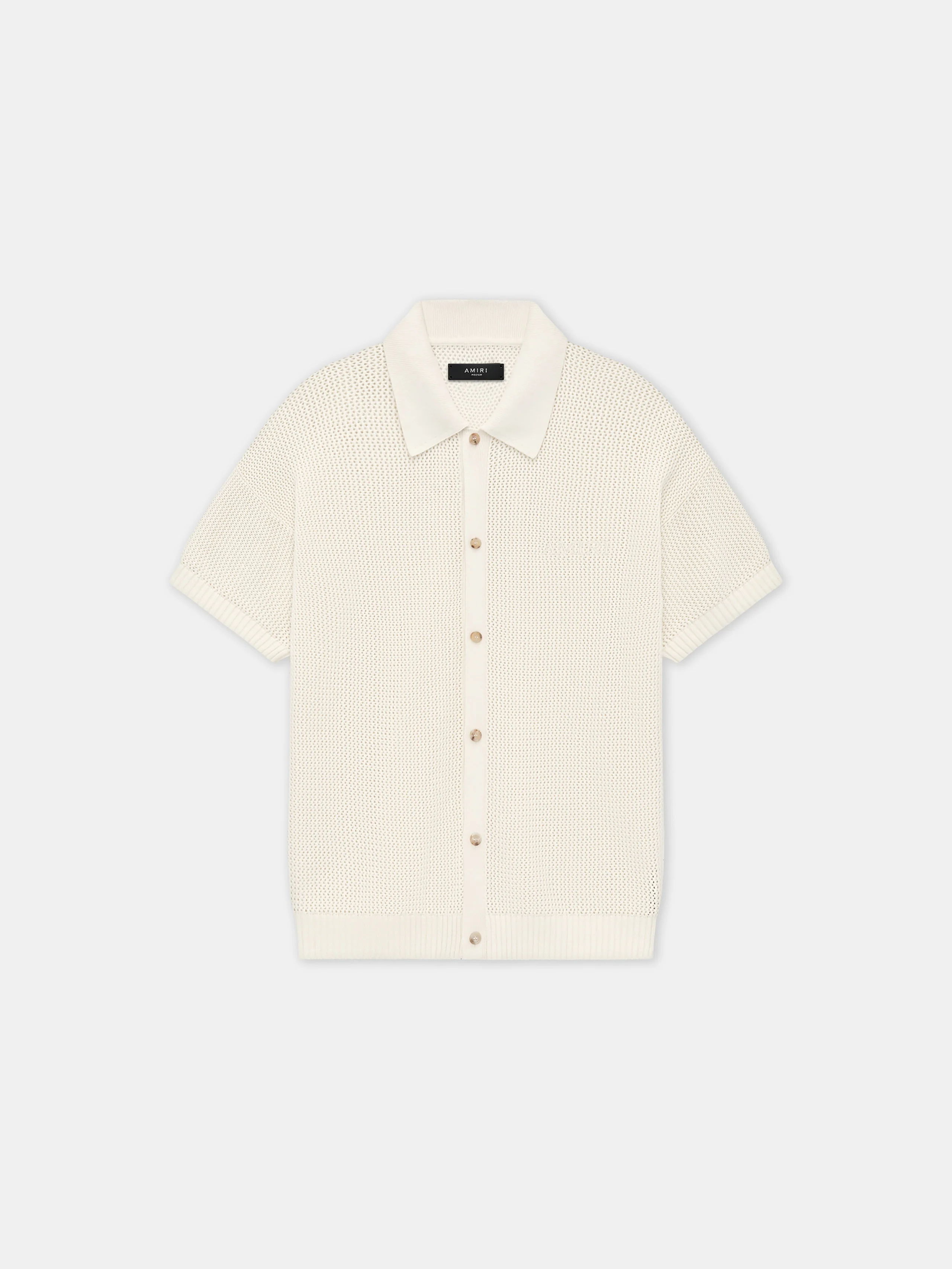 AMIRI CROCHET MESH SHIRT - Ivory