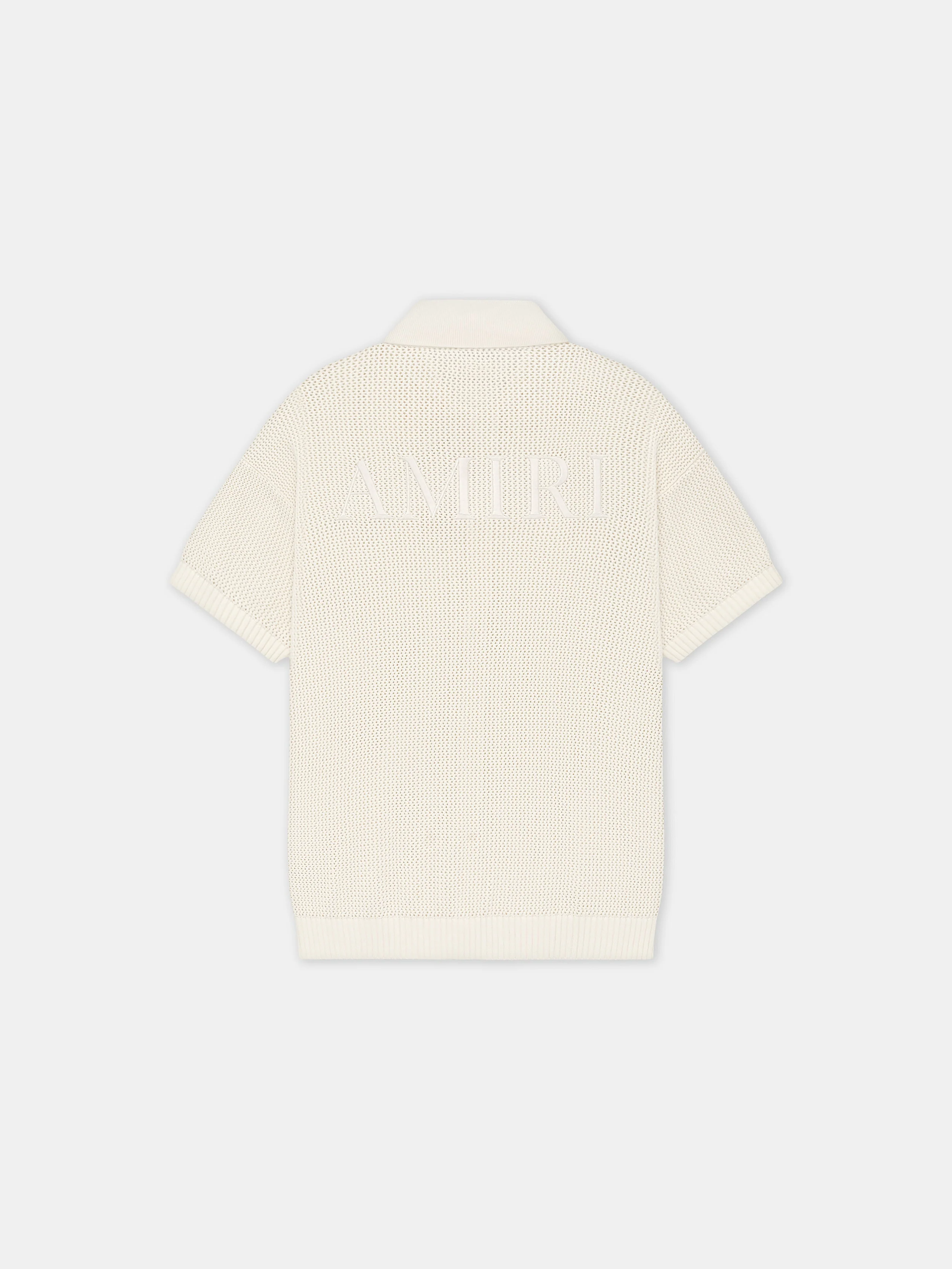AMIRI CROCHET MESH SHIRT - Ivory