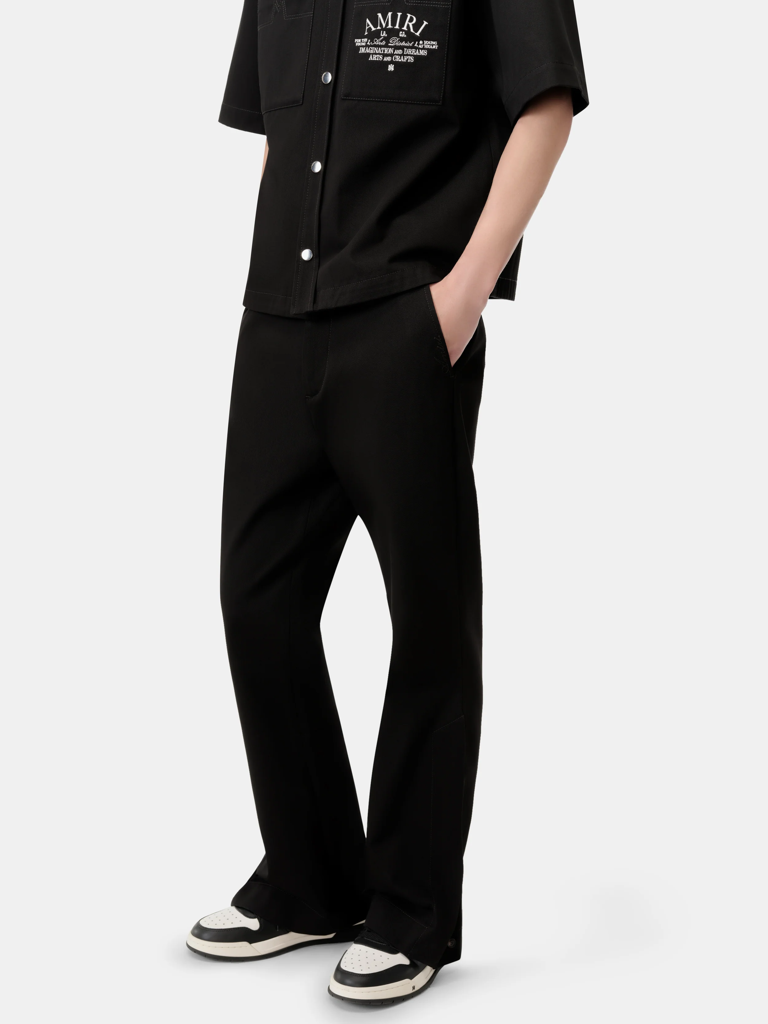 CHINO KICK FLARE - BLACK