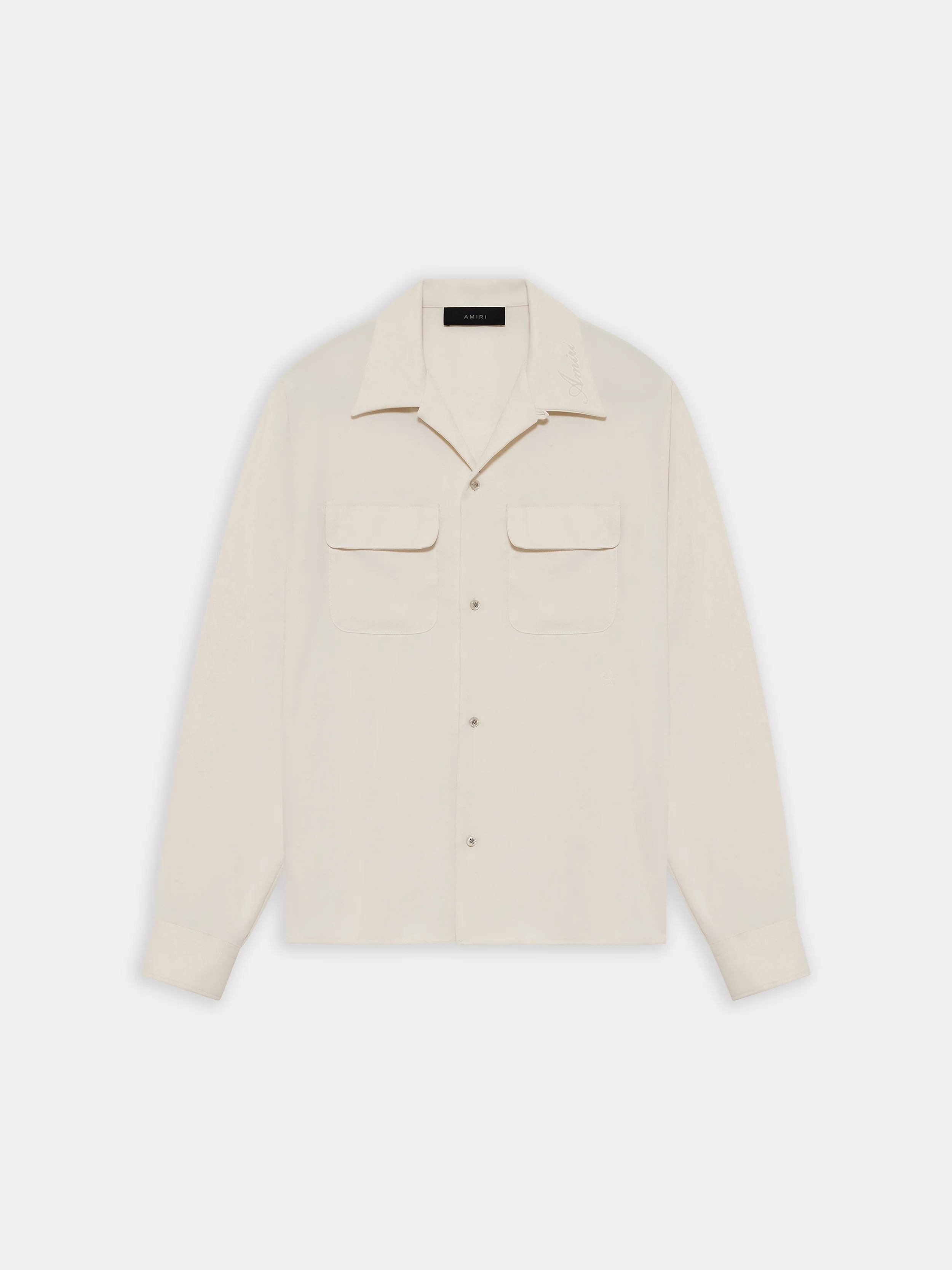 ROUND POCKET DRESS SHIRT - Alabaster