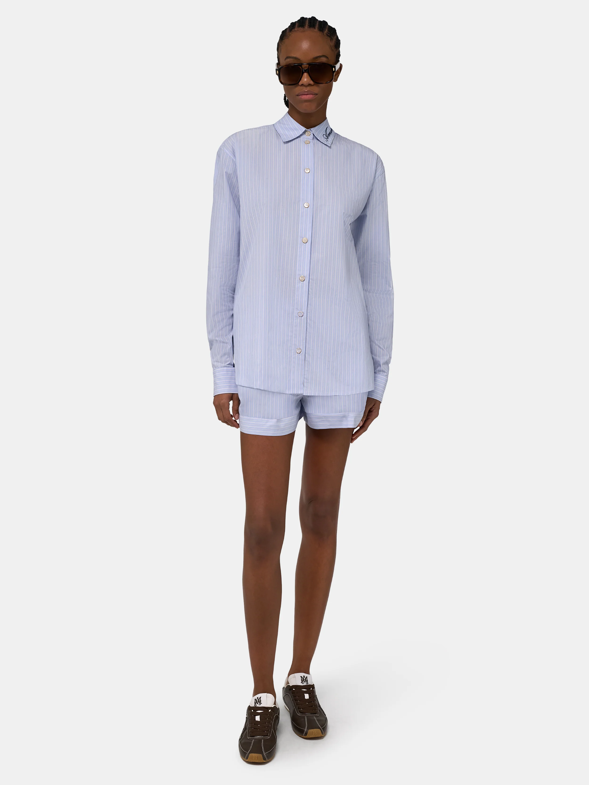 WOMEN - WOMEN'S STRIPED SHIRT - Ashley Blue